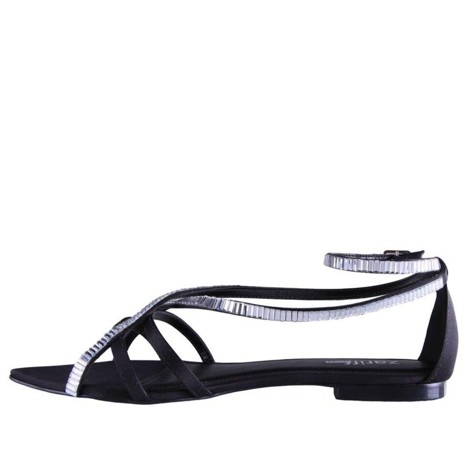 Vista 2 Sandália Rasteira Feminina Zariff 10298.7611 Preto Zariff incolor