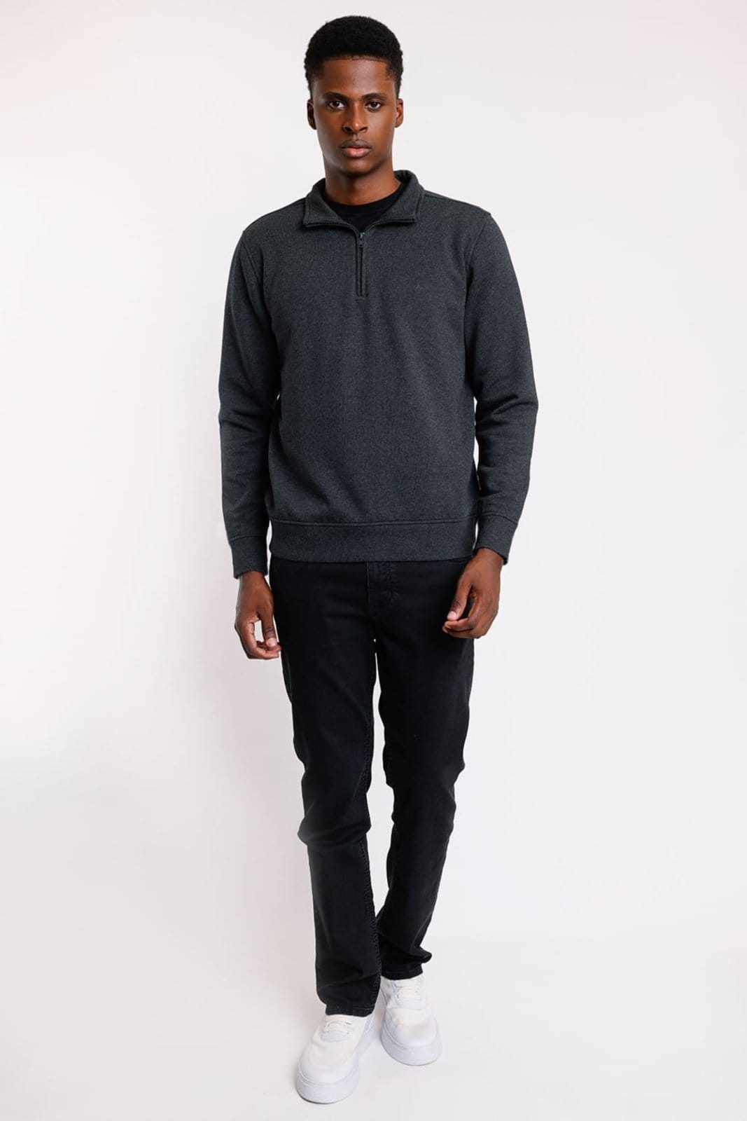 Vista 2 Moletom de Malha 1/2 Zíper Chumbo Aramis incolor