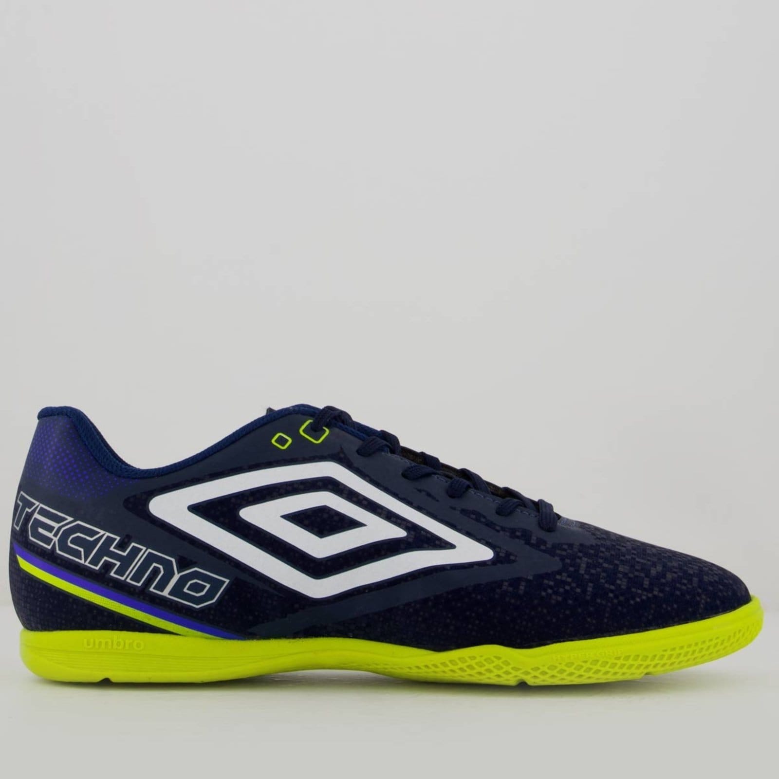 Chuteira Umbro Techno II Futsal Marinho e Verde