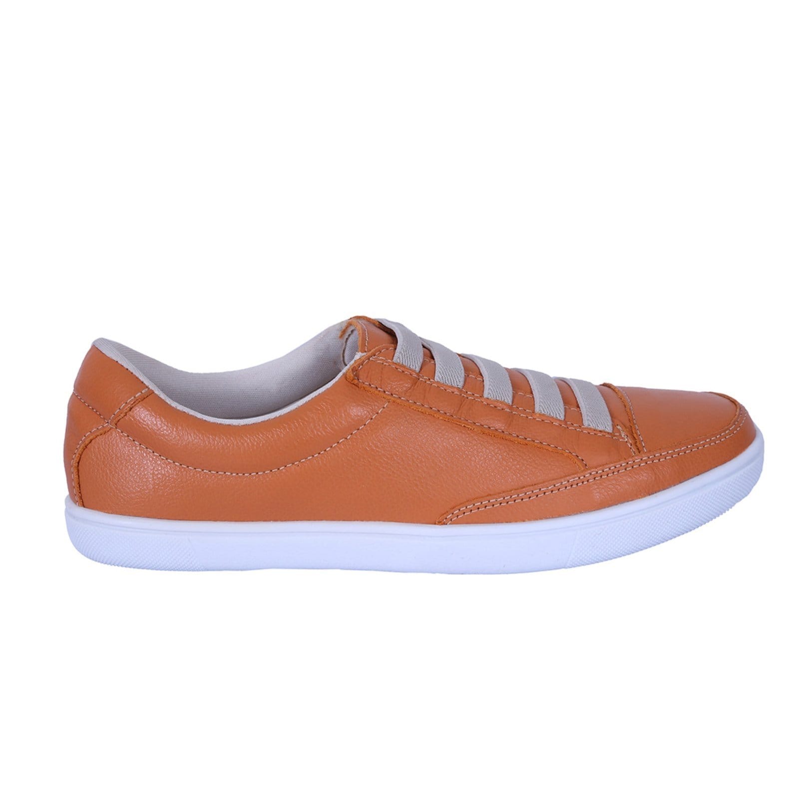 Vista 2 Tênis Feminino Rasteiro em couro ROMEU E JULIETA SHOES laranja