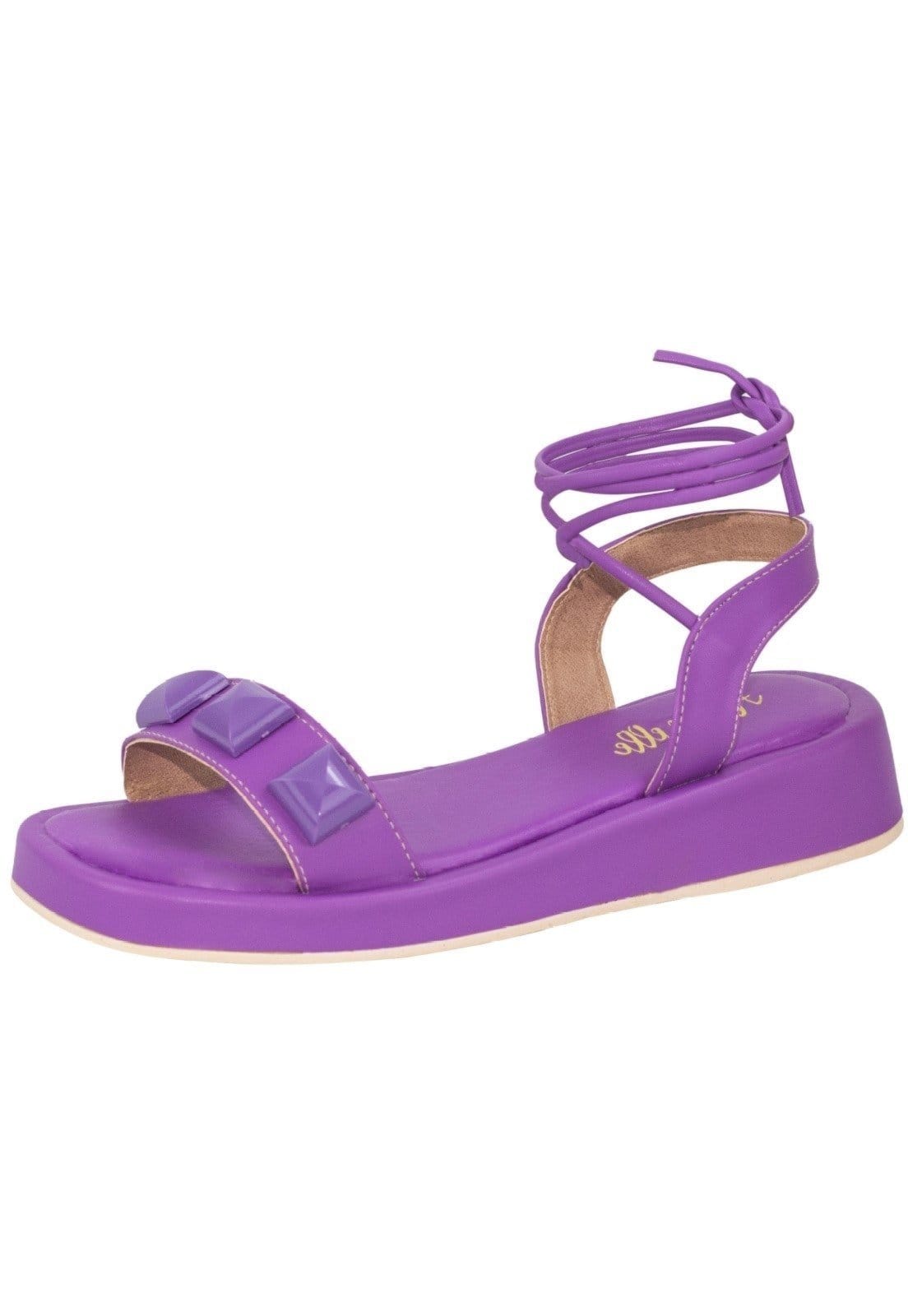 Sandália Papete Feminina Lumiss Amarração Plataforma Iris