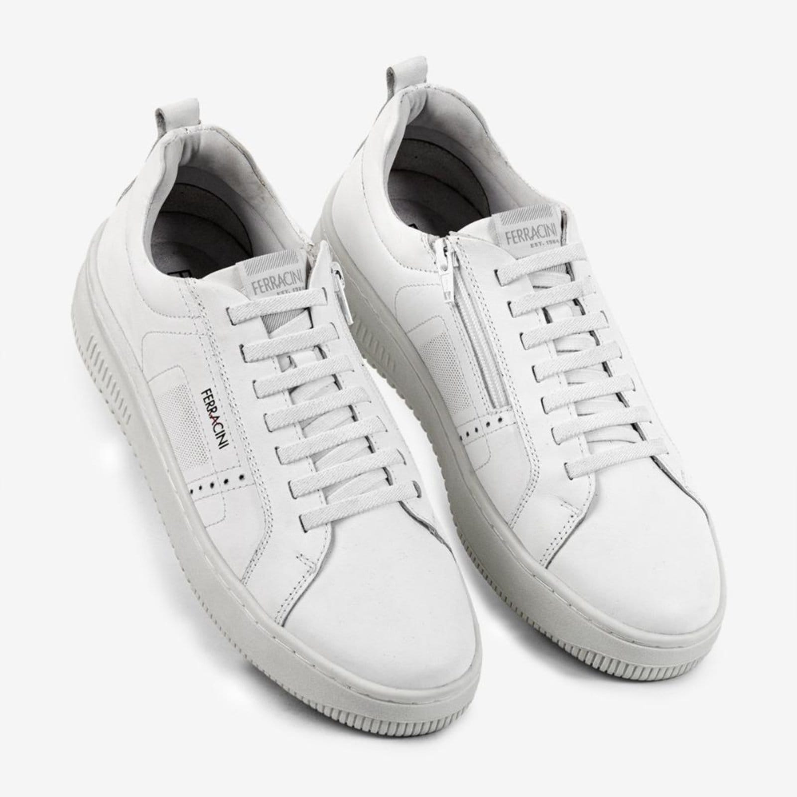 Vista 2 Tênis Ferracini Blur Casual Sneaker Couro Versátil FERRACINI branco