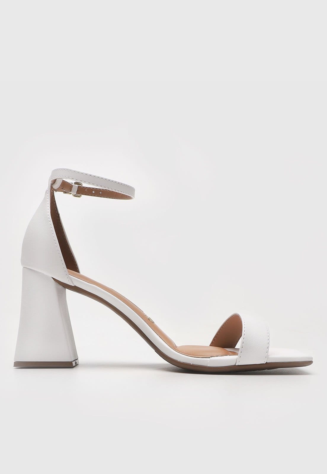 Vista 2 Sandália Vizzano Salto Grosso Branca VIZZANO branco