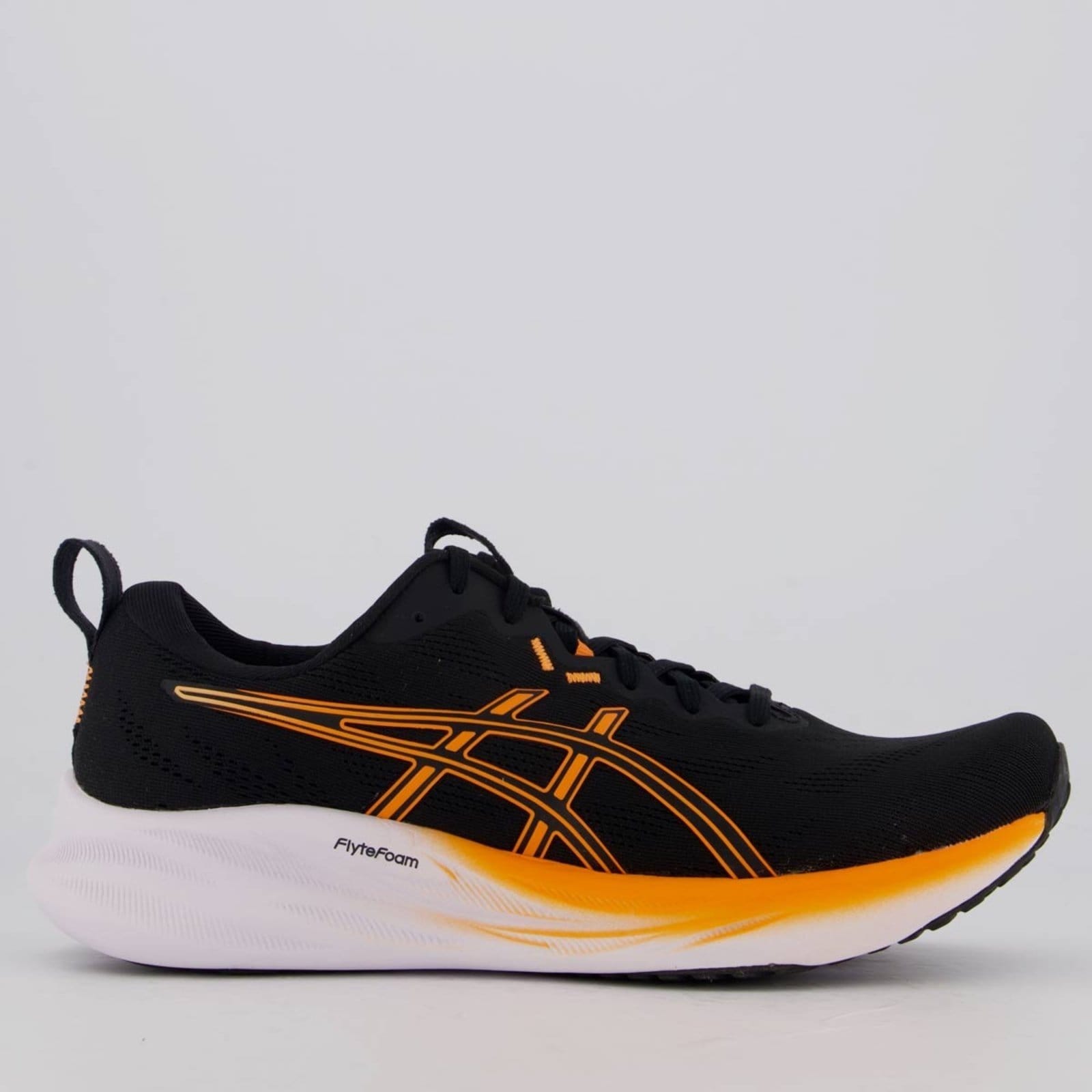 Vista principal Tênis Asics Gel Pulse 16 SE e Laranja ASICS preto