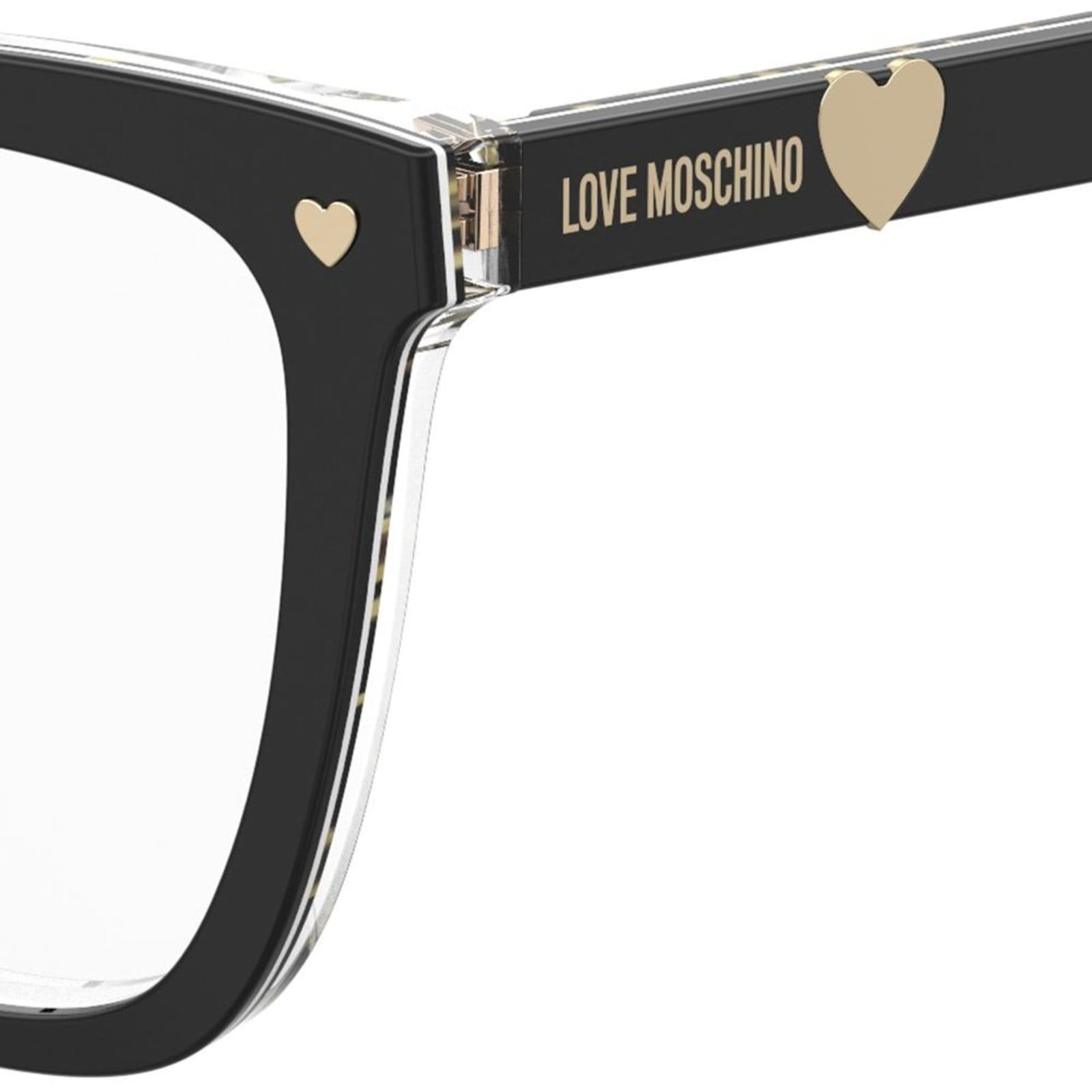 Vista 2 Armação de Óculos Moschino Love - Mol593 7RM - Preto 54 Love Moschino incolor