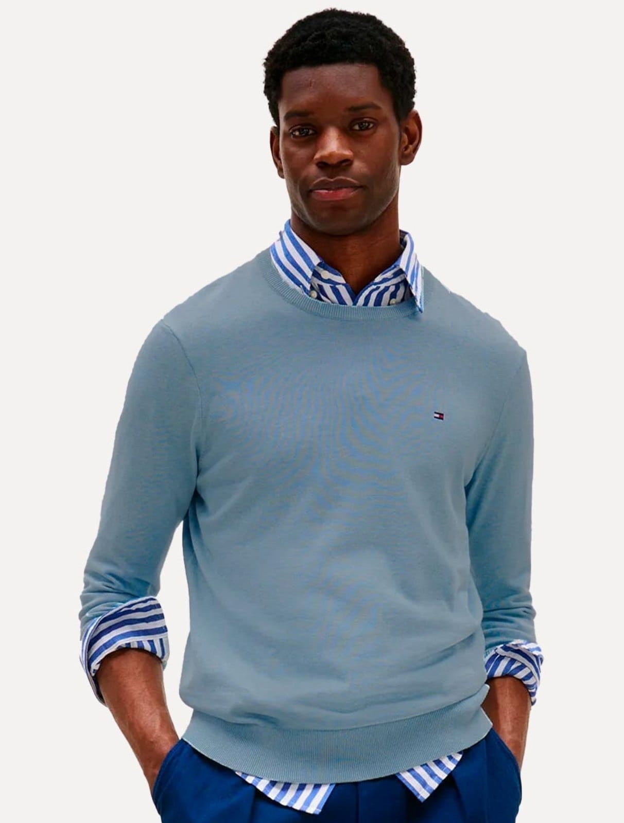 Suéter Tommy Hilfiger Masculino Crewneck Essential Cotton Médio - 2