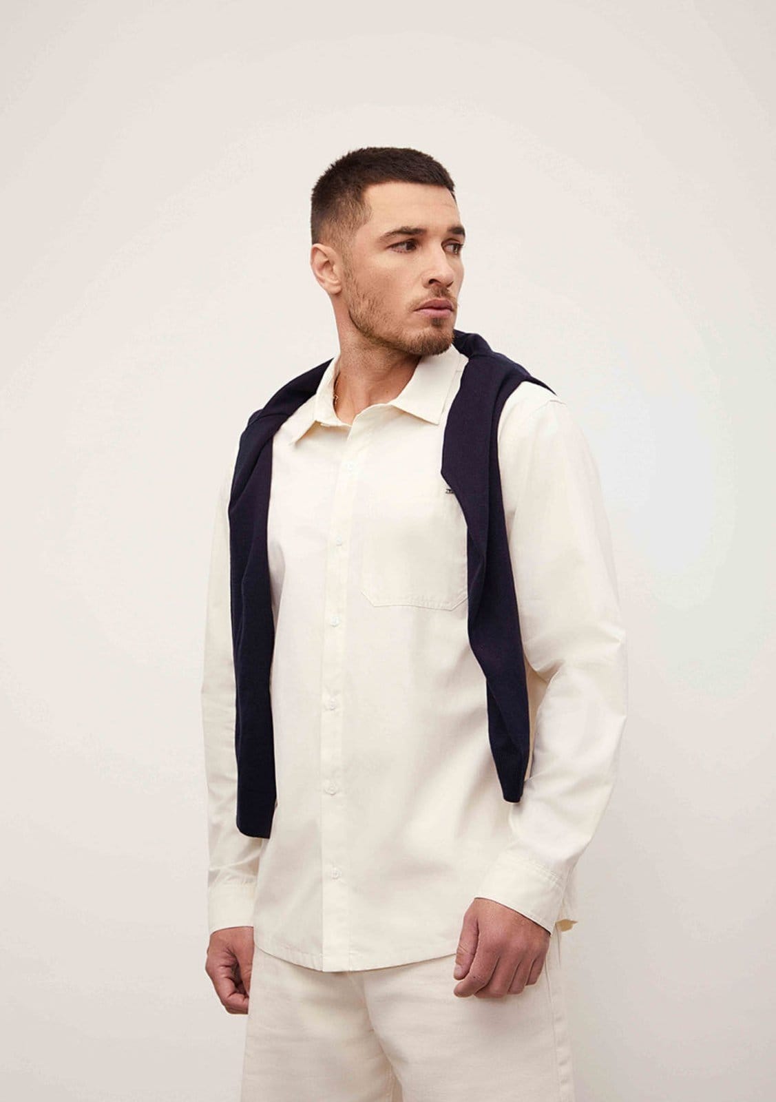 Vista principal Camisa Iódice Decote V Manga Longa Padrao Off-white IÓDICE off-white white