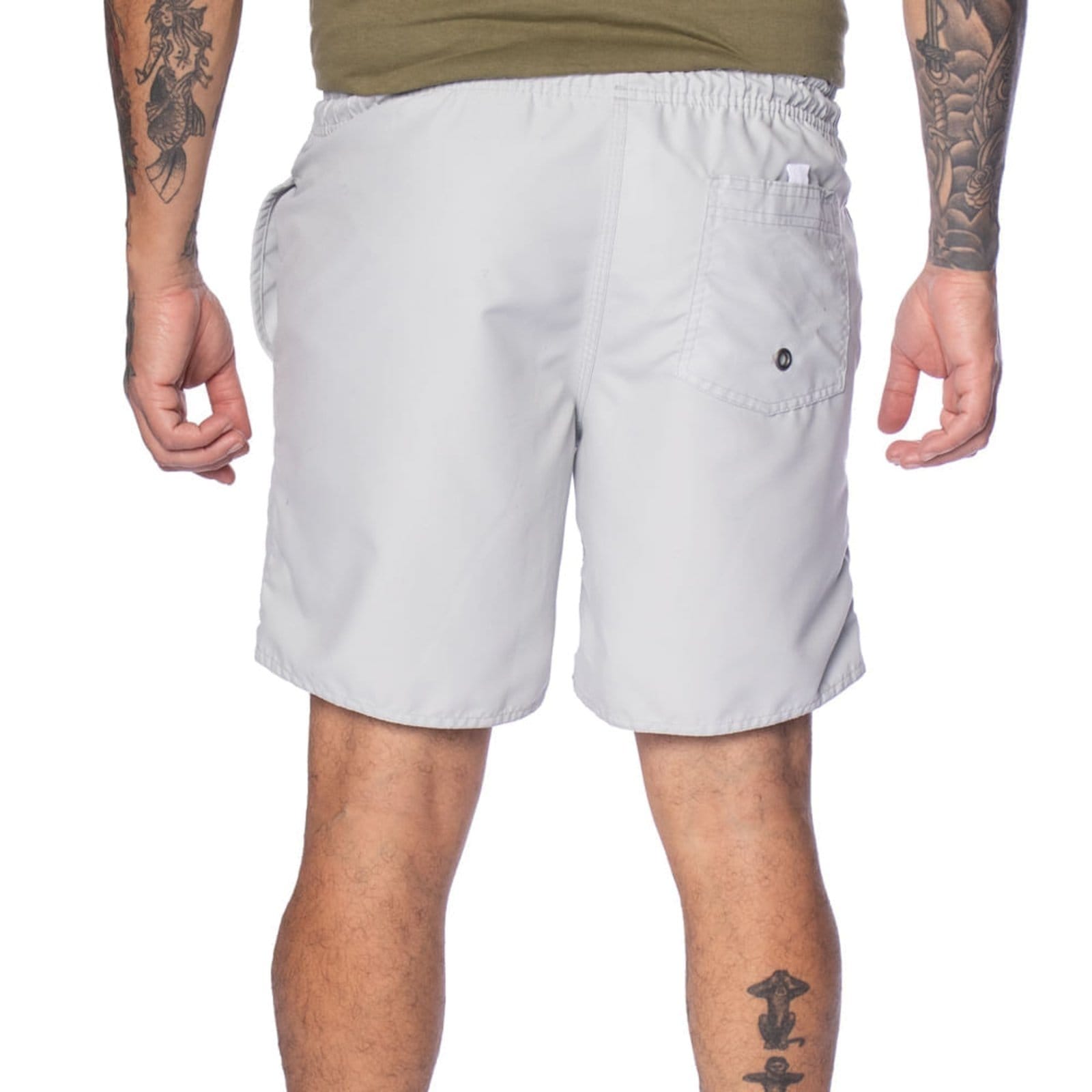 Vista 2 Short Masculino Gangster Tactel Secagem Rápida Off White Gangster off-white white