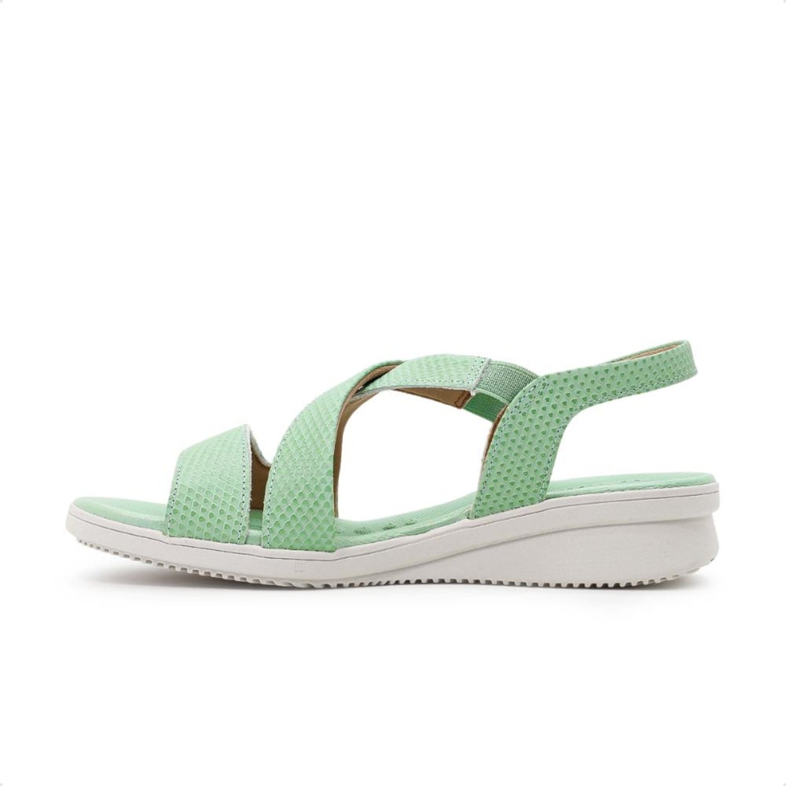 Vista 2 Sandália Usaflex Plataforma Elástico Feminina Usaflex verde