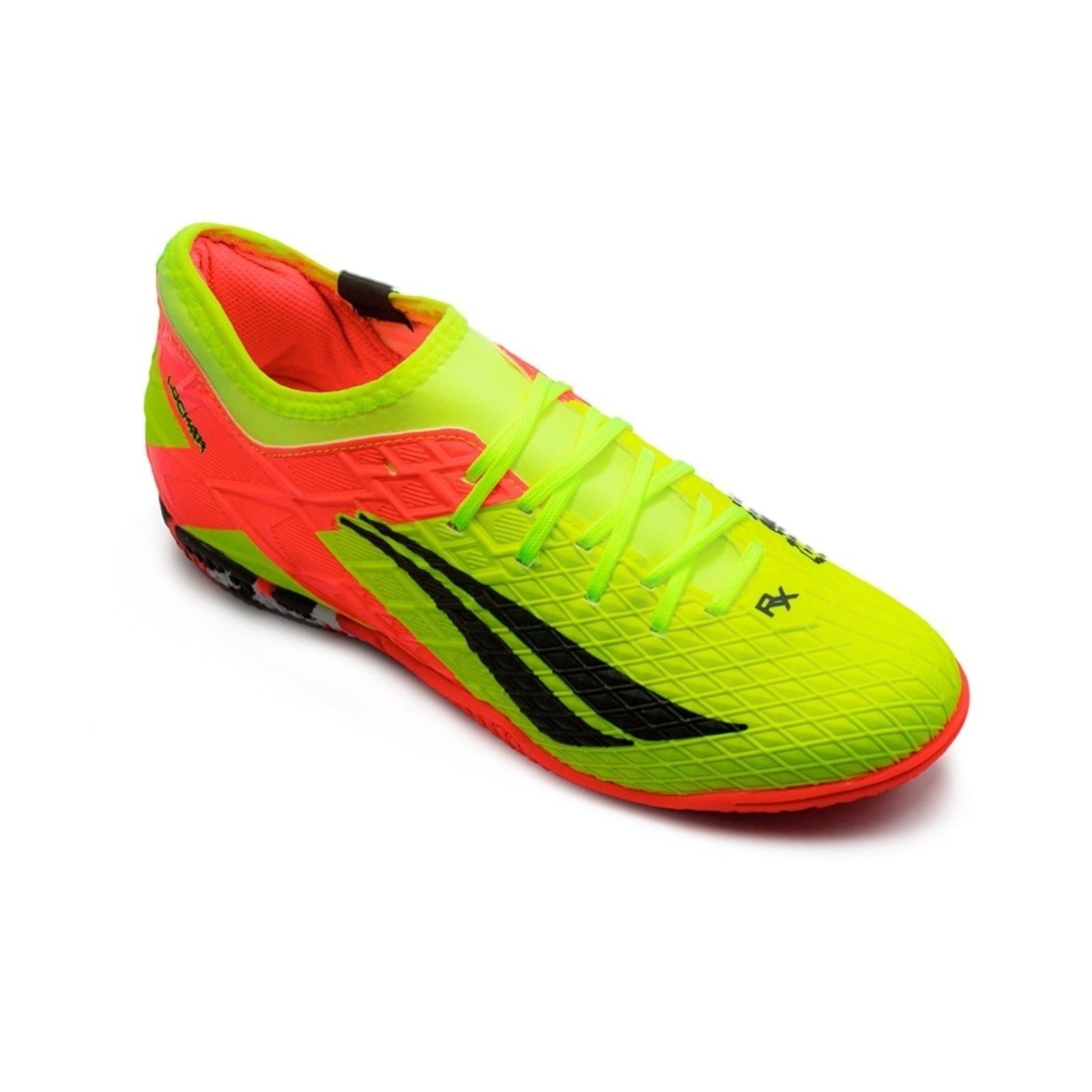 Vista 2 Chuteira Futsal Penalty RX Locker Y-3 + Meião Color Sports Bc Penalty amarelo