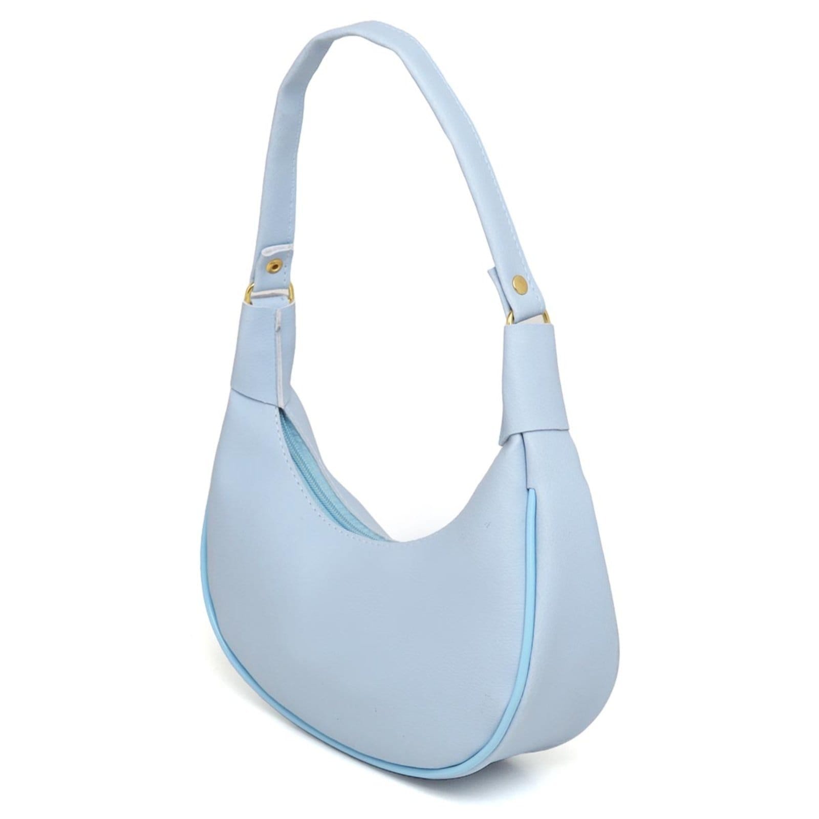 Vista 2 Bolsa Feminina De Ombro Anna Andrade Bolsa Pequenas Casual Lisa Tendência Claro Anna Andrade azul