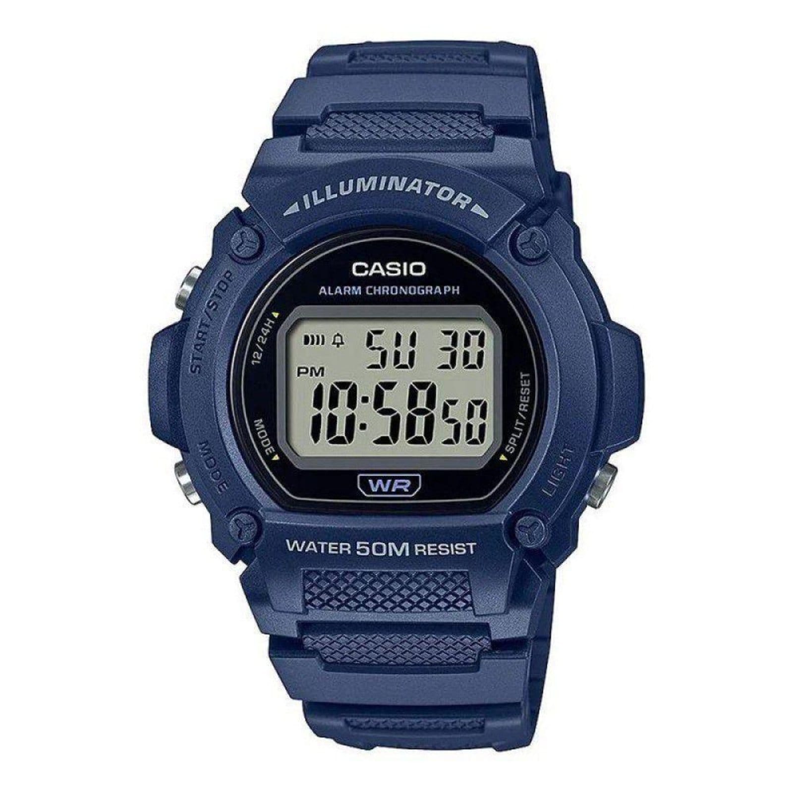 Vista principal Relógio Casio Standard W-219H-2AVDF Casio azul