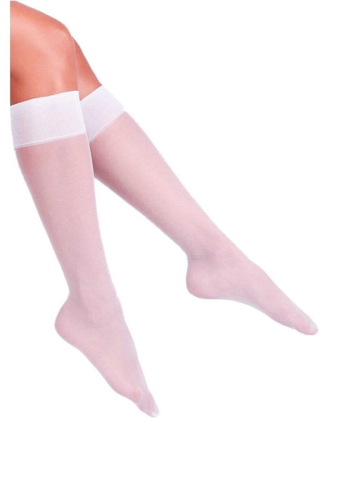 Vista 2 Kit com 3 Meias 3/4 Fio 20 Loba Lupo bege