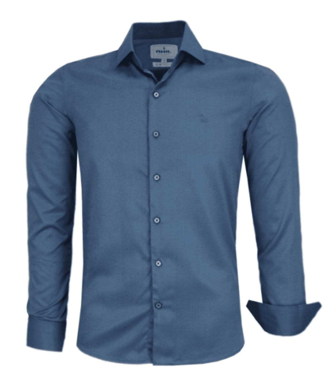 Camisa Social Amil Monsut Slim Algodão/Poliéster Macia e Fácil de Passar Estanho - 2