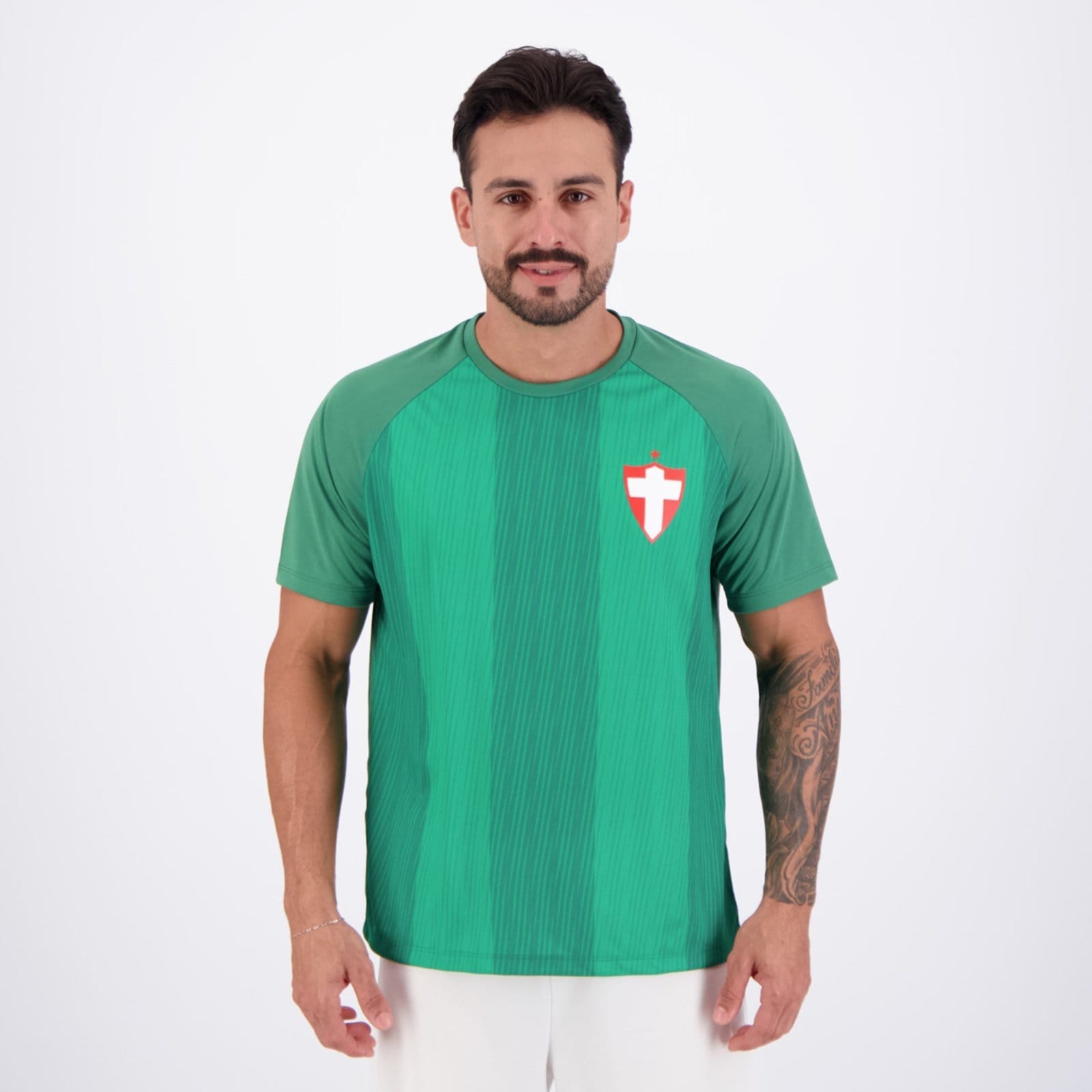 Vista principal Camisa Palmeiras Savoia Raglan Betel verde