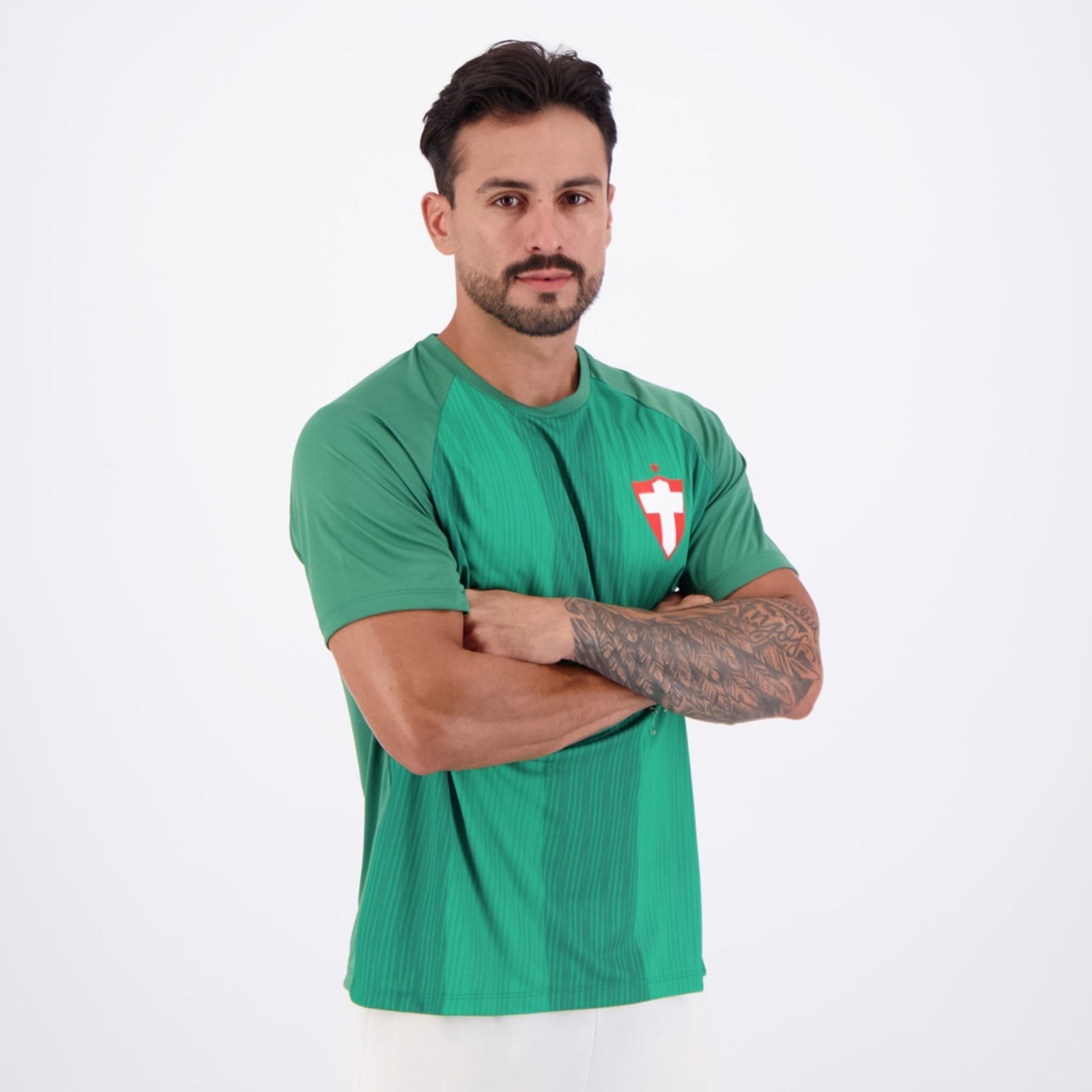 Vista 2 Camisa Palmeiras Savoia Raglan Betel verde
