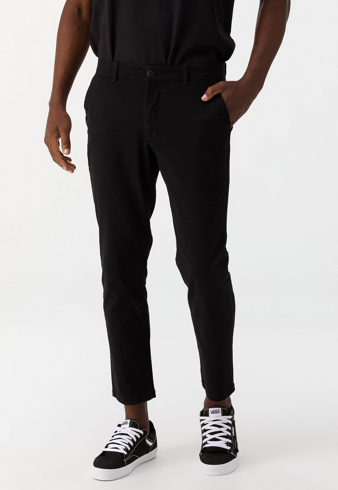 Vista principal Calça Jack & Jones Reta Lisa Preta jack & jones preto