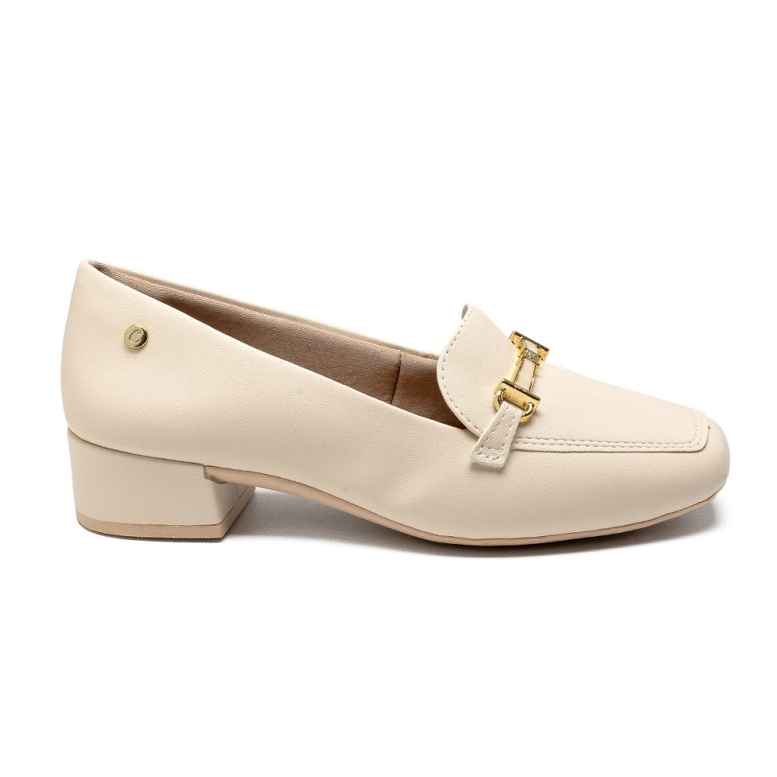 Vista 2 Sapato Loafer Campesi L9838 Feminino - Creme Campesi bege