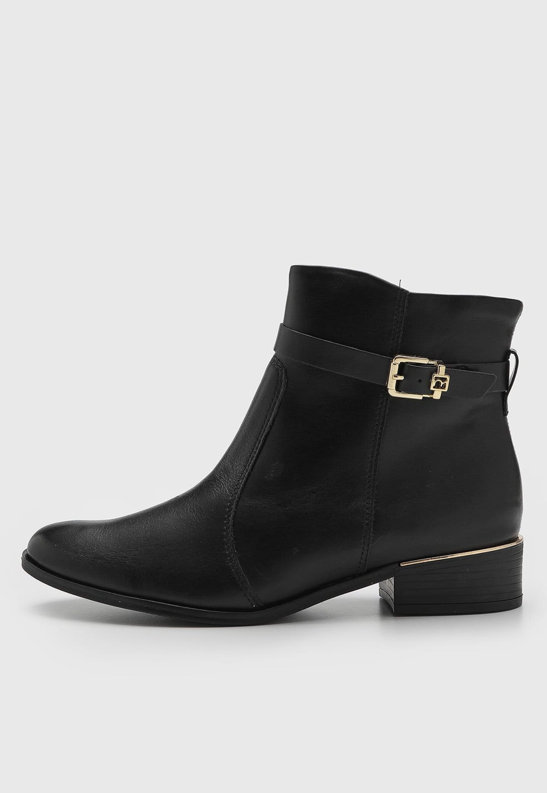 Vista principal Bota Feminina Ramarim Cano Baixo Preta RAMARIM preto