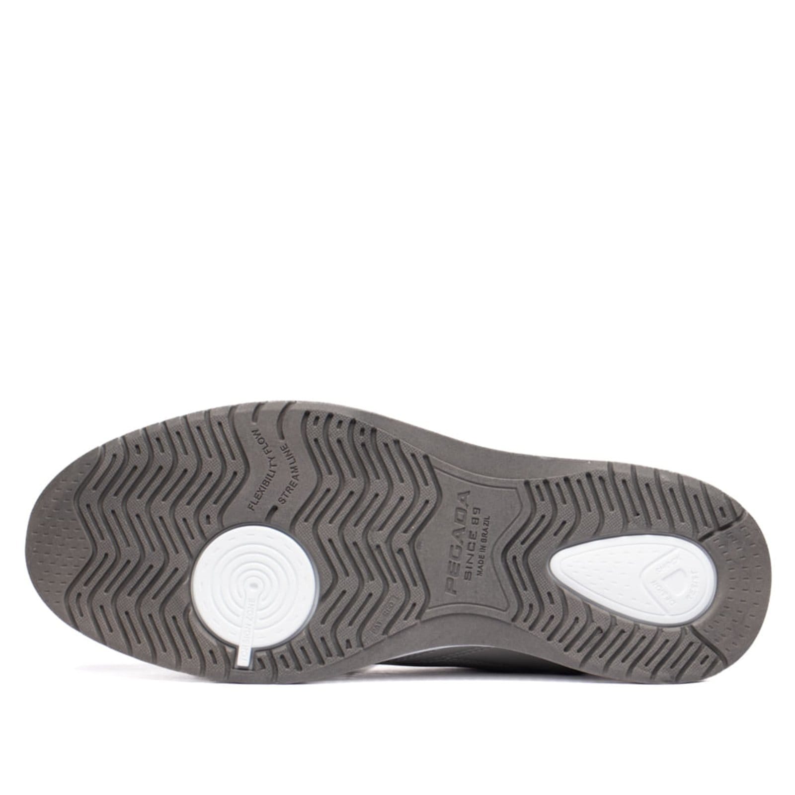 Vista 2 Sapatênis Masculino Pegada Shock Resist Zíper Cinza PEGADA branco