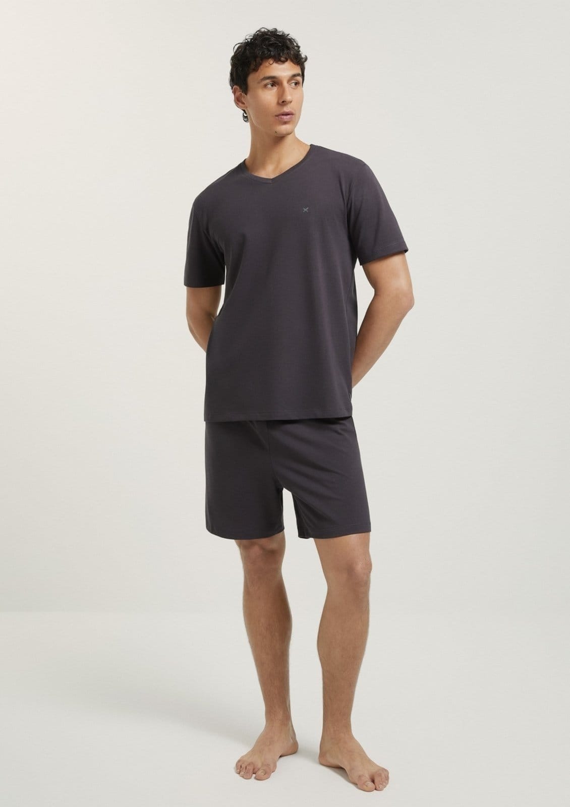 Pijama Curto Masculino Em Piquet Hering
