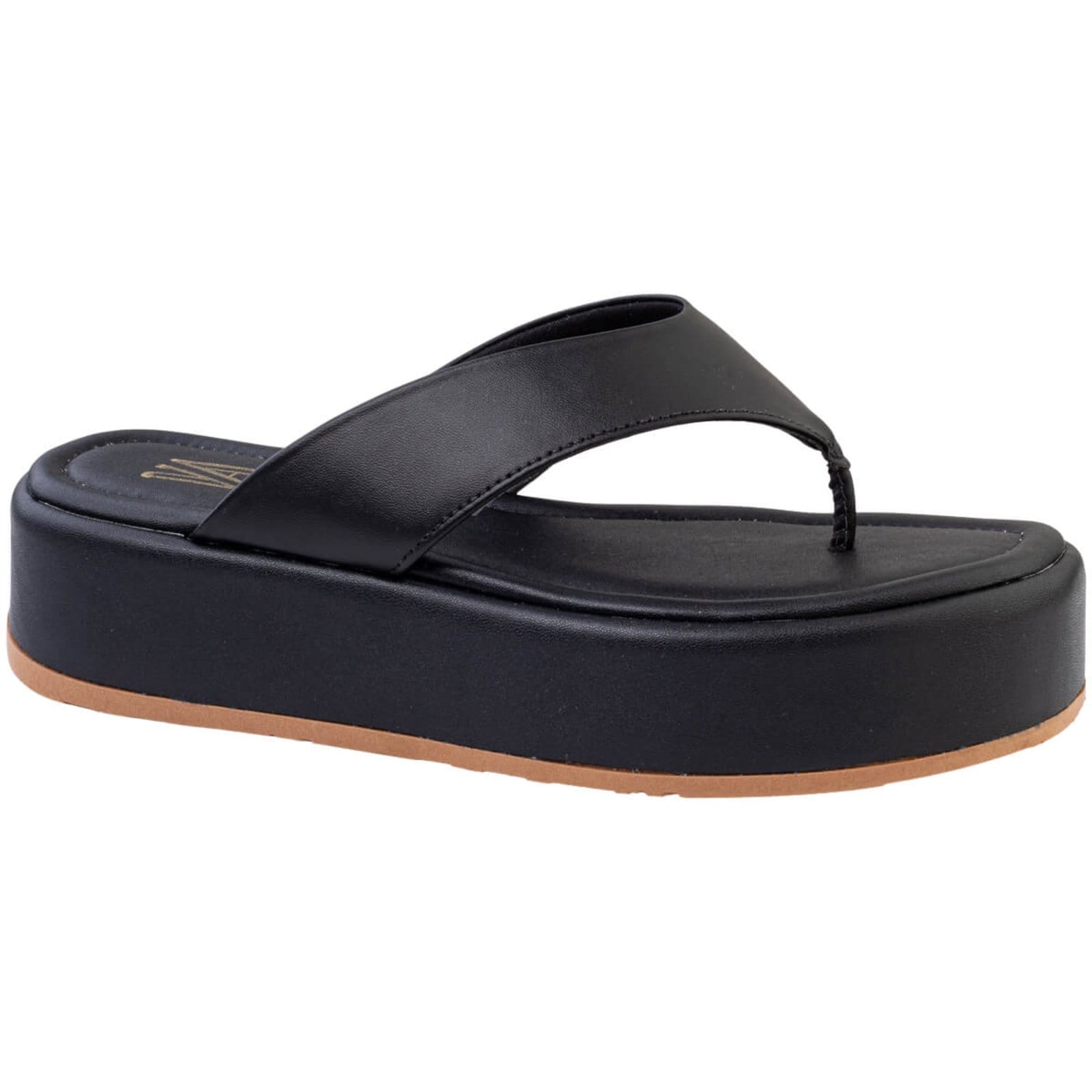 Vista principal Tamanco Feminino Flatform Plataforma De Dedo Confortável Dia A Dia Via Angel 8401 VIA ANGEL preto