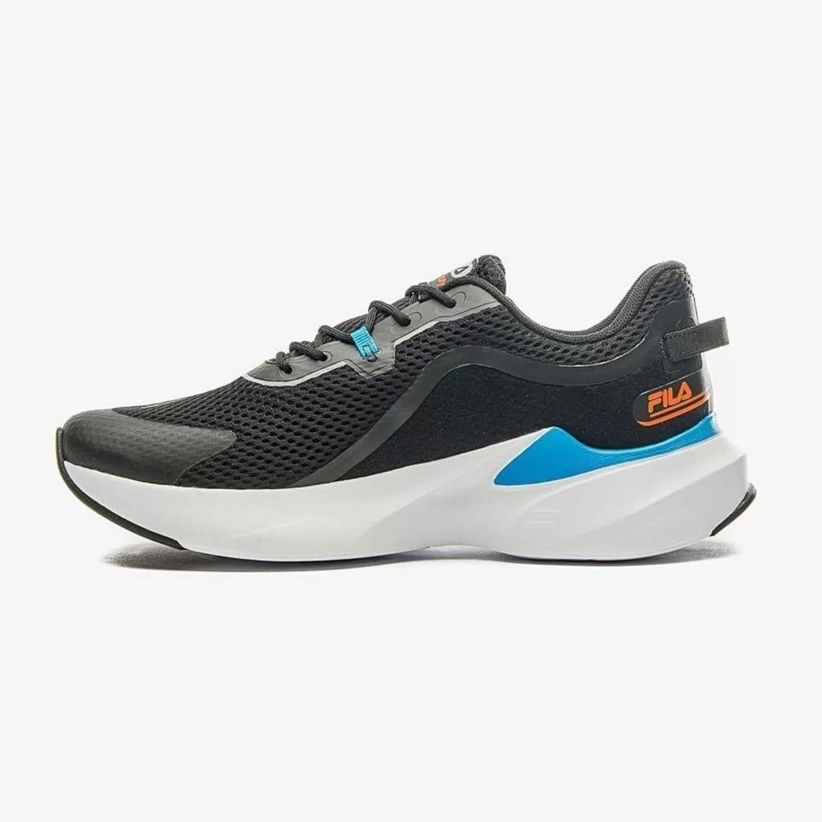 Vista 2 Tênis Fila Masculino Recovery Running Esporte 1151963 Preto/Azul claro 38 Fila preto azul