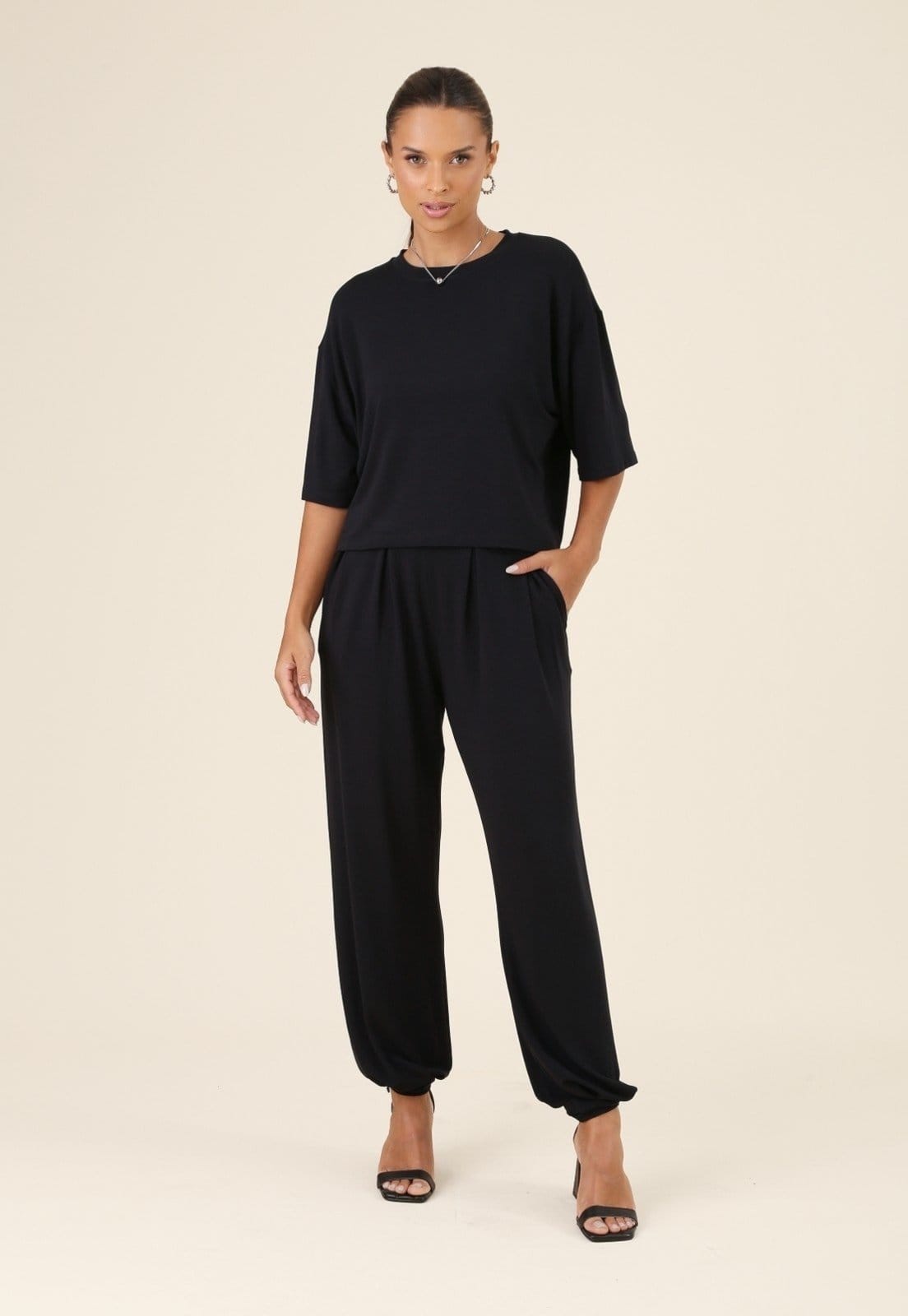 Vista principal Calça Aladim Pop Me Em Molecotton Pop Me preto