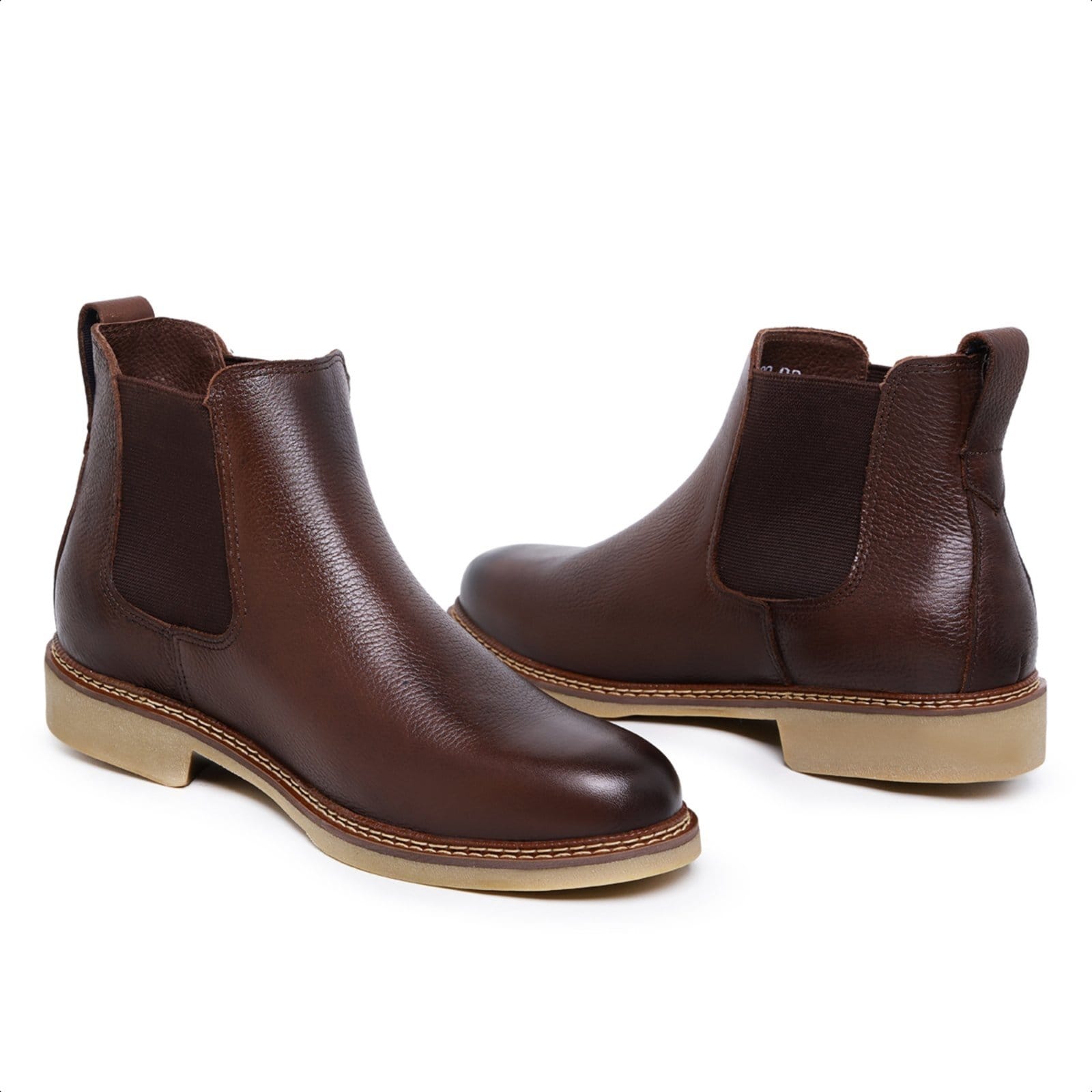 Vista 2 Botina Masculina de couro, Ref 7000 Floter Cafe Mister Couros marrom