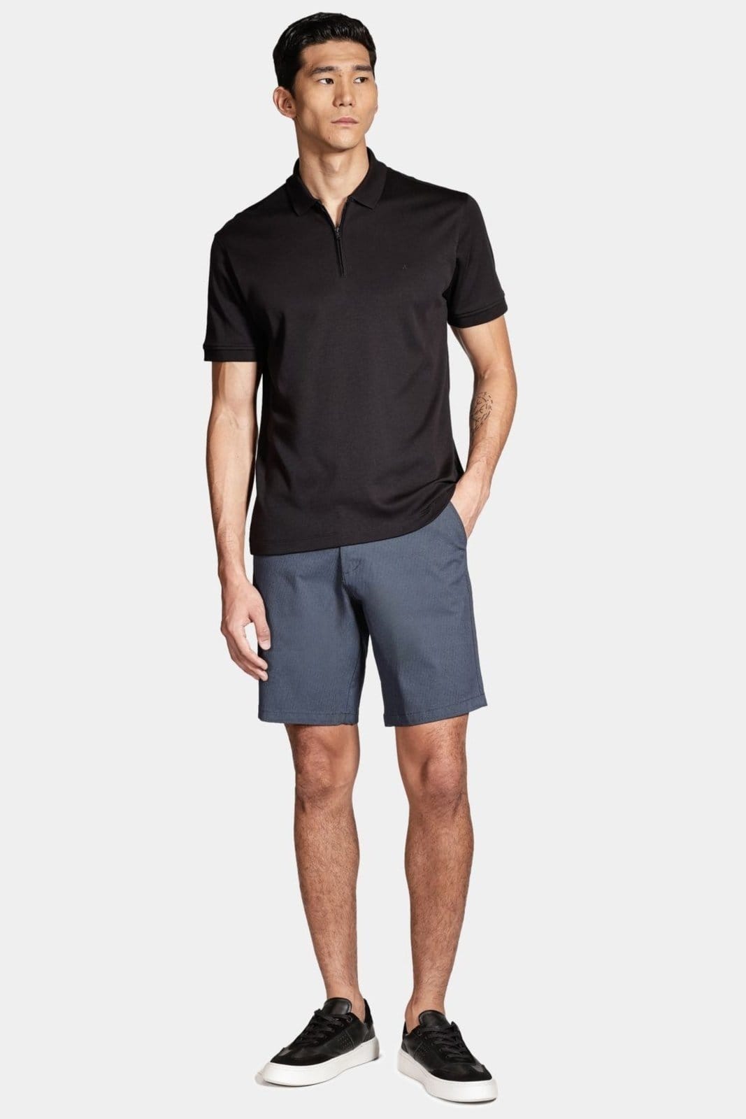 Vista 2 Bermuda Aramis Chino Clássica Mini Print Marinho Aramis azul marinho