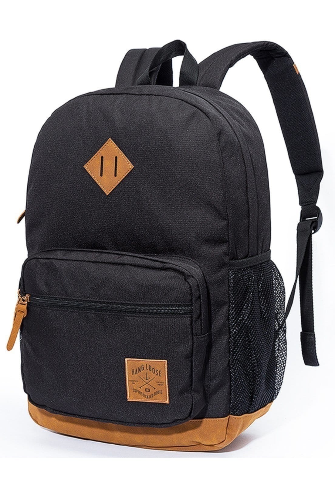 Vista 2 Mochila Smooth Hang Loose Original Casual Escolar Faculdade Viagem Hang Loose preto