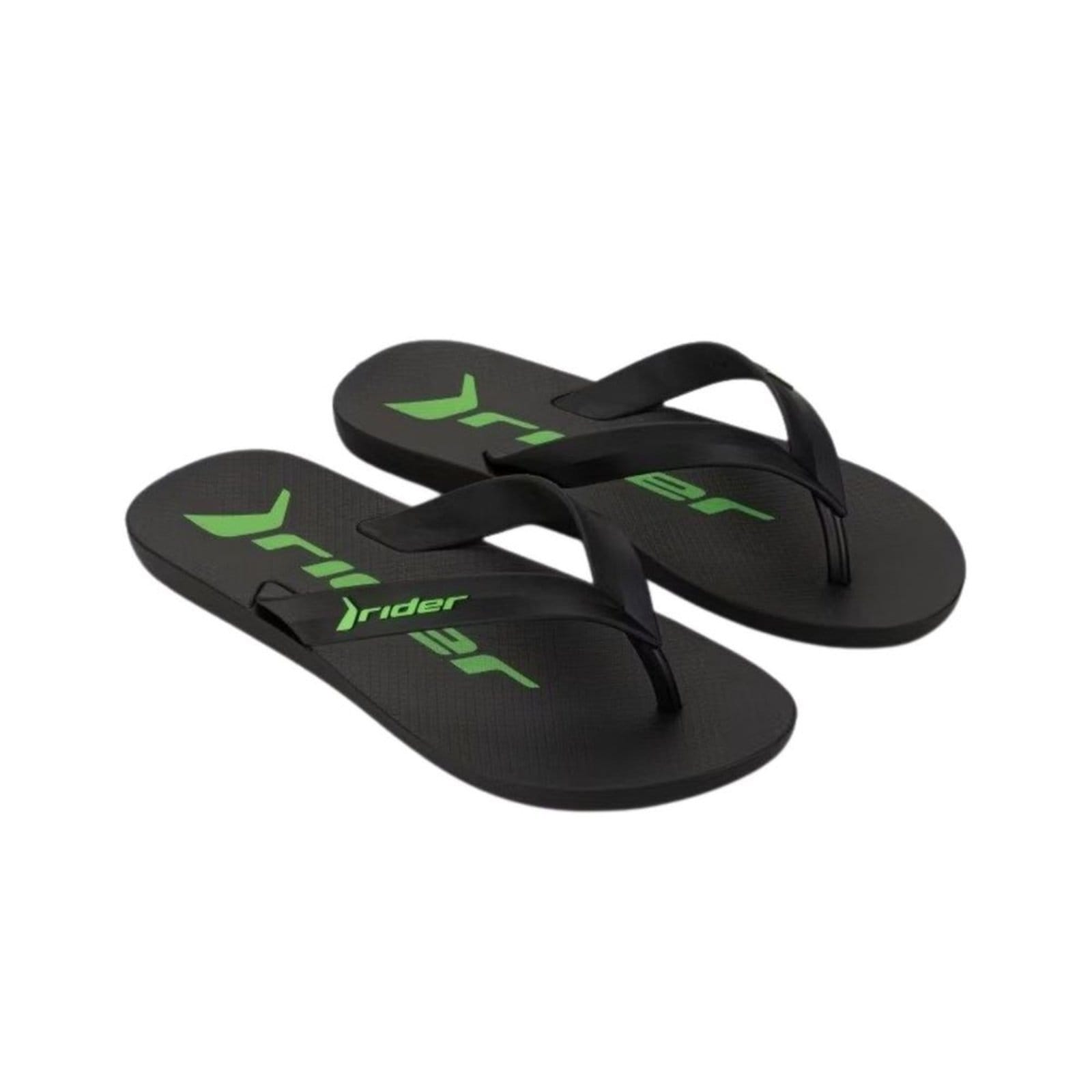 Vista 2 Chinelo Masculino Dedo Rider Feel Preto E Verde Rider preto verde