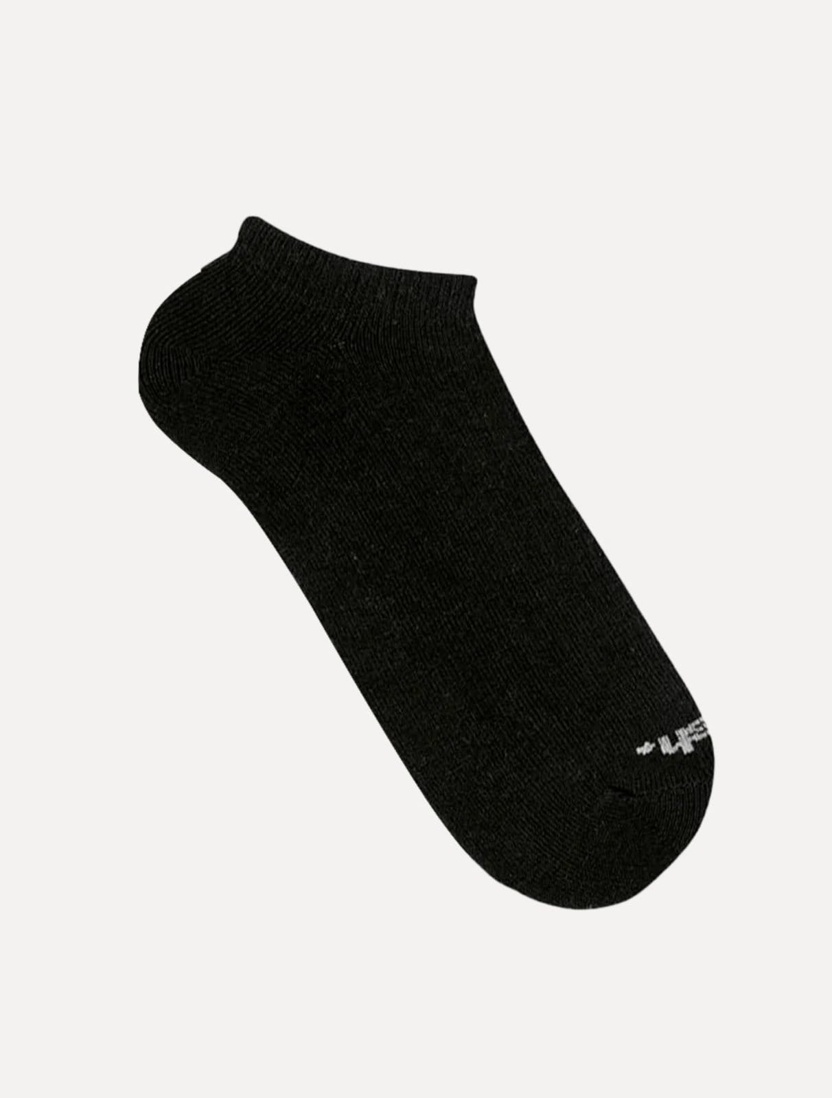 Vista 2 Meia Mash Esportiva Invisível Preta Kit 3 Pares MASH preto