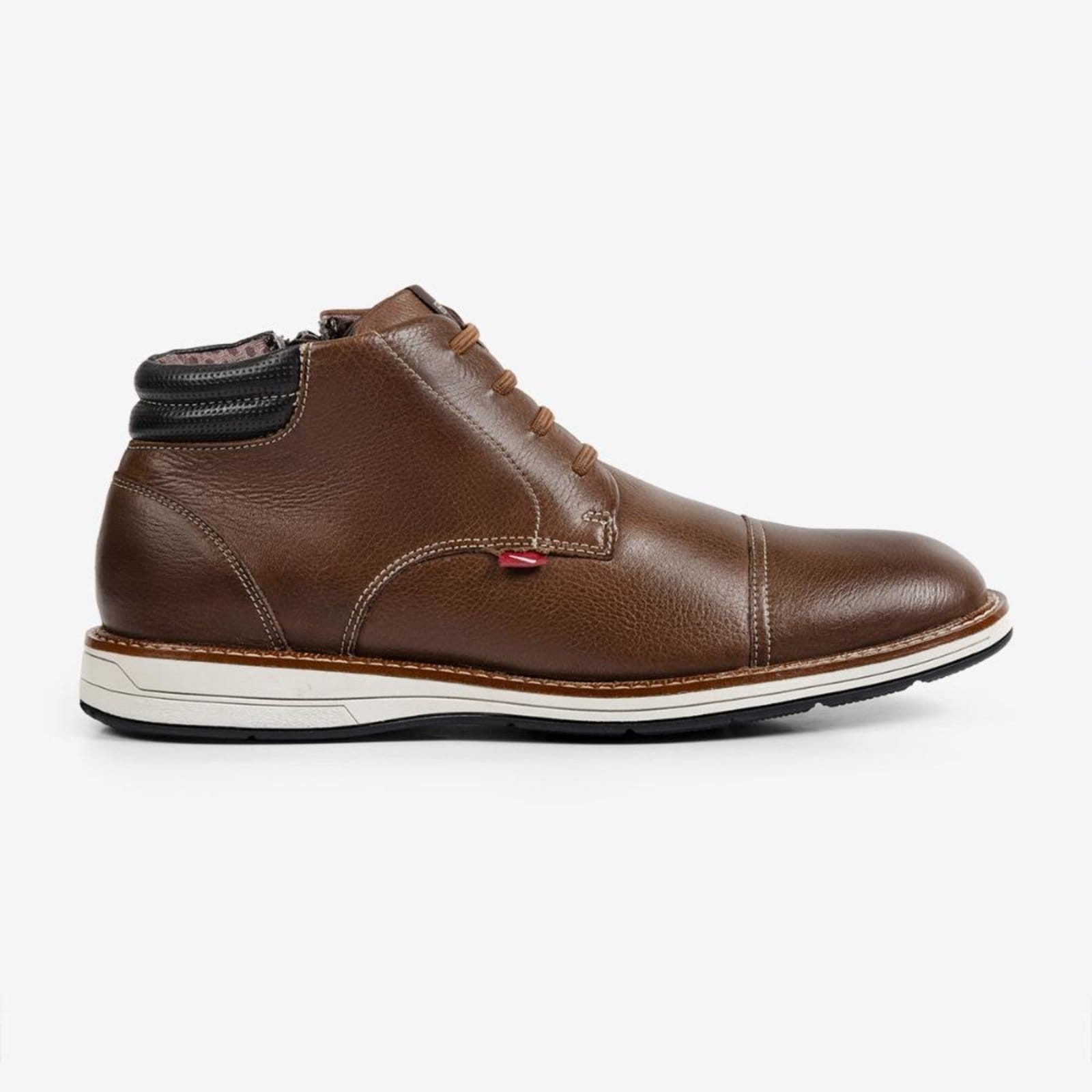 Vista principal Bota Masculina Couro Legítimo Casual Kingston Ferracini 6153-675I FERRACINI marrom