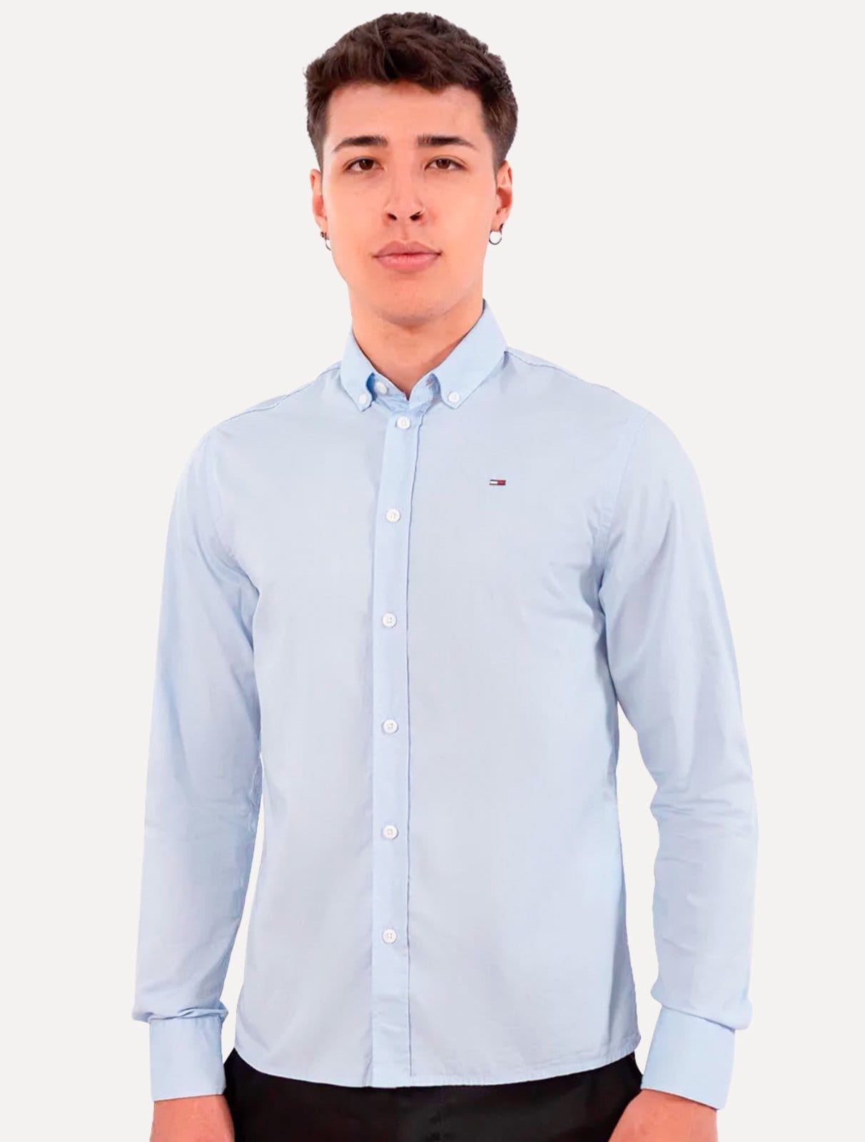 Camisa Tommy Jeans Masculina Slim Original Claro