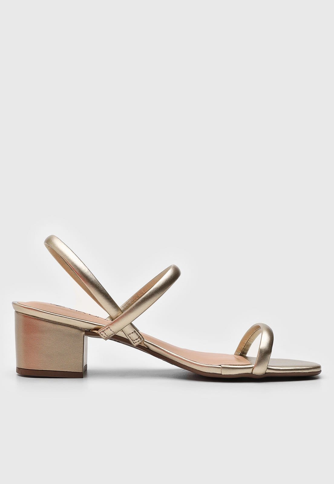 Vista 2 Sandália Via Uno Metalizada Dourada VIA UNO dourado