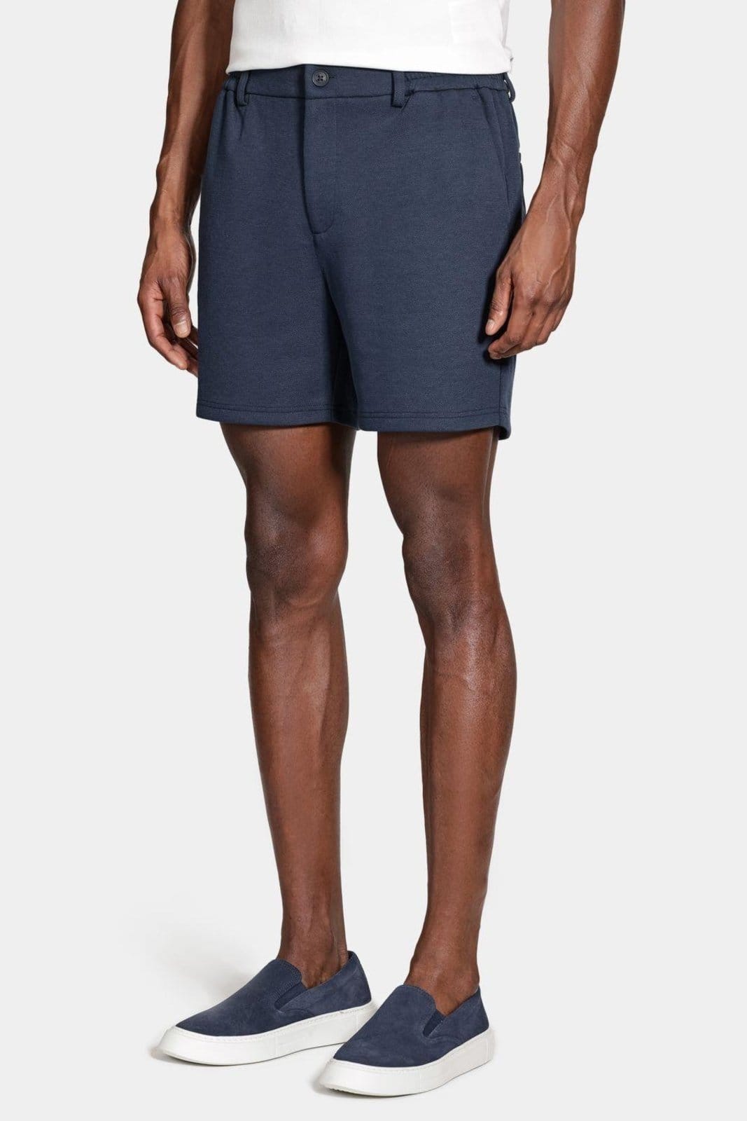 Bermuda Aramis Chino Comfort Knit Textura Marinho