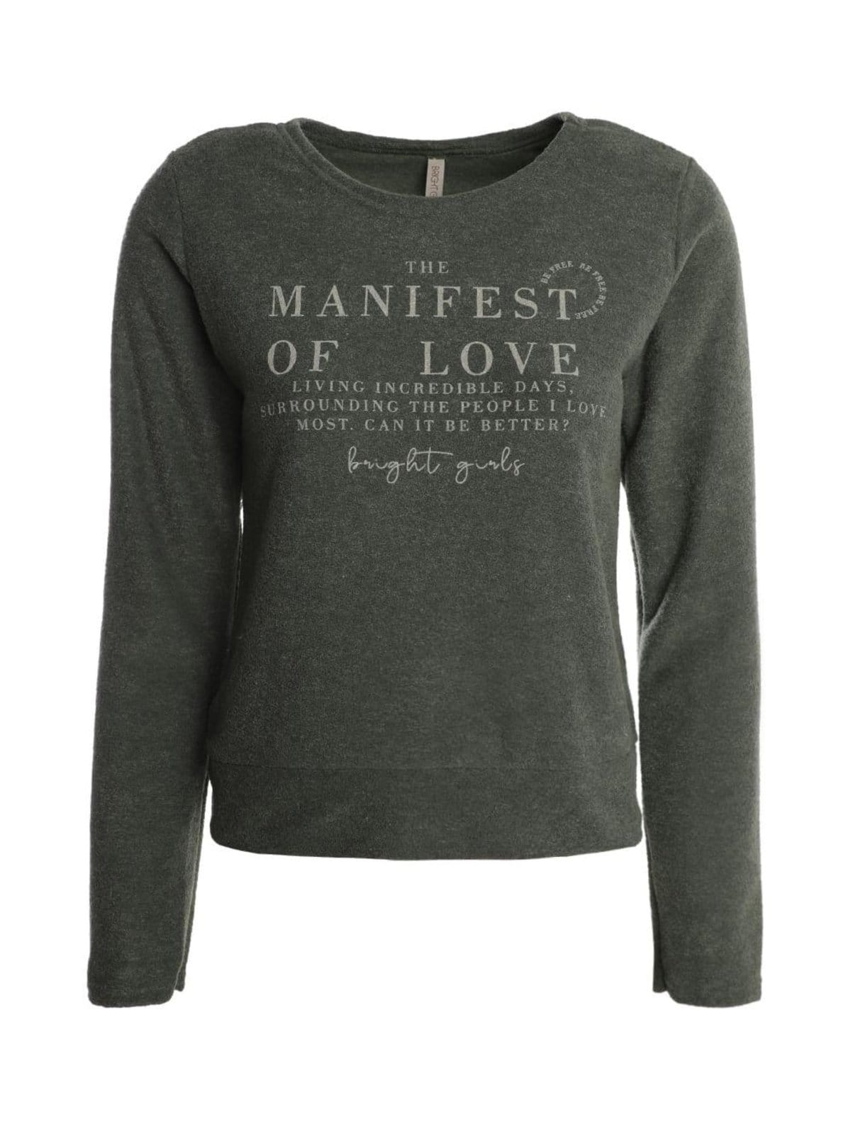 Vista principal Blusão Bouclê Felpado Feminino Bright Girl'S verde