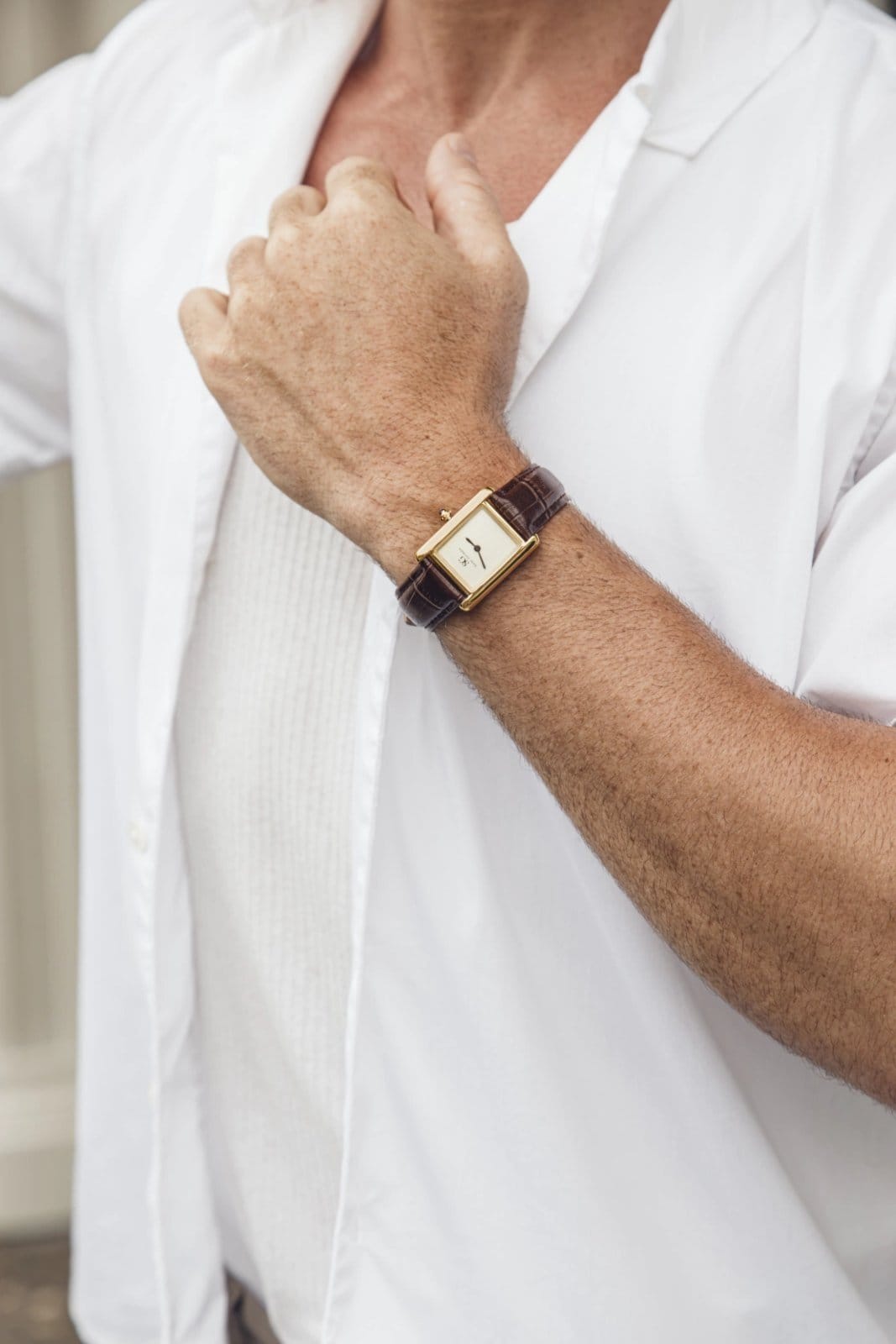 Relógio de Pulso Saint Germain Minimalista Quadrado Square Croco Bronx Full Gold - 2