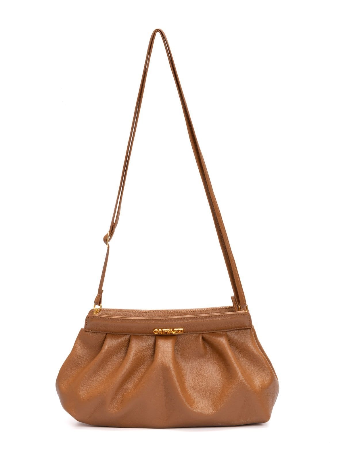 Vista 2 Bolsa e Clutch de Couro Griffazzi Griffazzi caramelo