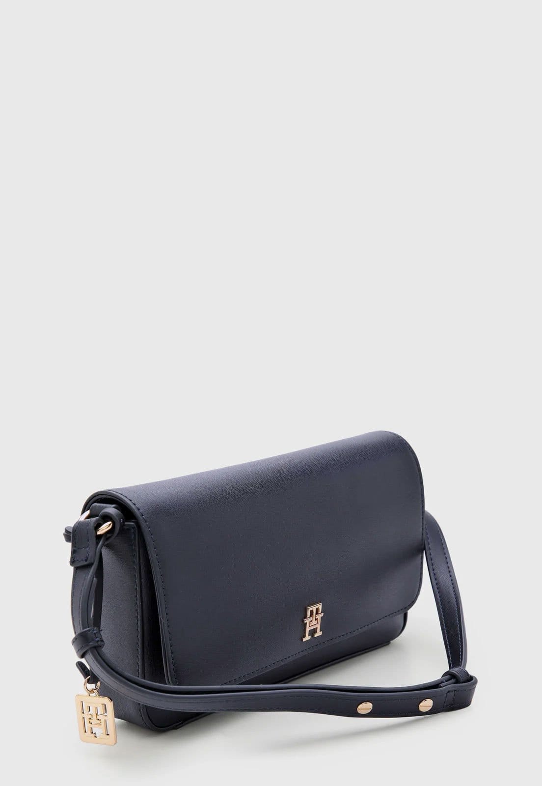 Vista 2 Bolsa Feminina Tommy Hilfiger Média Logo Metalizado Tommy Hilfiger azul marinho