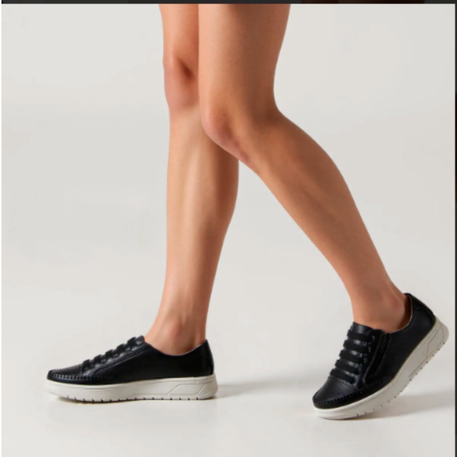 Tênis Casual Feminino em Couro Confort