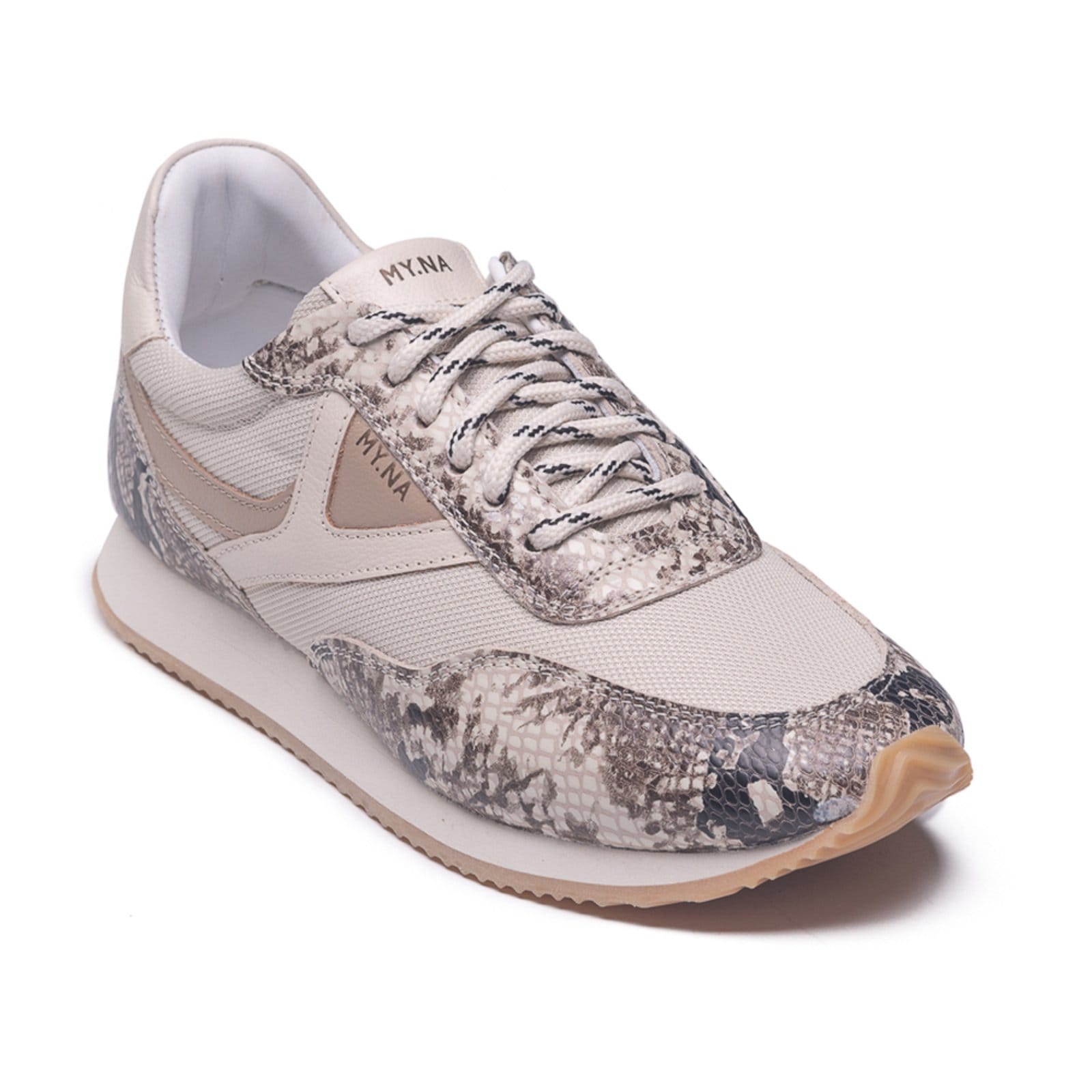 Vista principal Tênis MY.NA Y9 Couro Legítimo Off White com detalhes em Cobra MY.NA off-white white