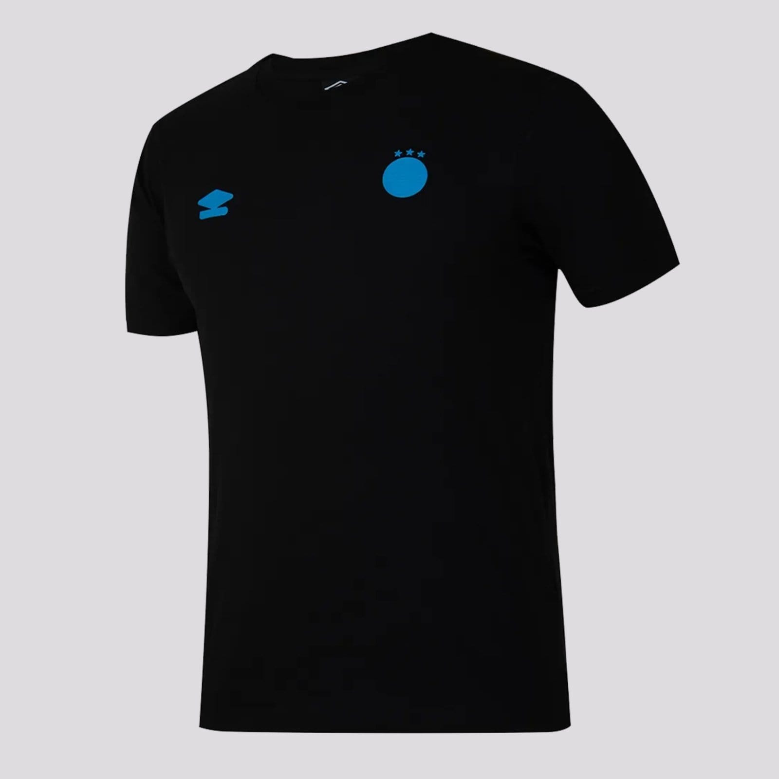 Vista 2 Camisa Umbro Grêmio Concentração 2025 Preta e Azul Umbro preto azul