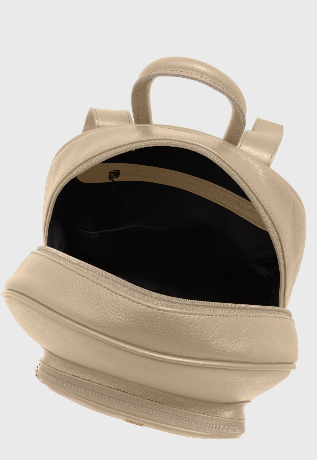 Vista 2 Mochila Couro Mariart 6601MRT Aveia Mariart bege