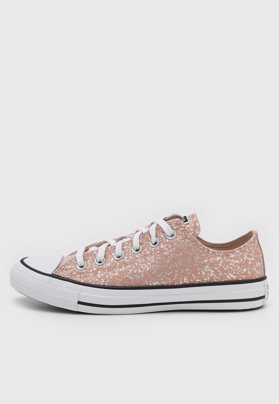 Vista principal Tênis Feminino Converse Chuck Taylor All Star Marmorizado e Branco Converse rosa