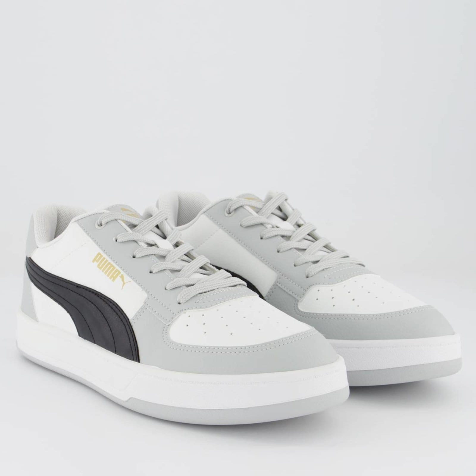 Vista 2 Tênis Puma Caven 2.0 BDP e Cinza Puma branco