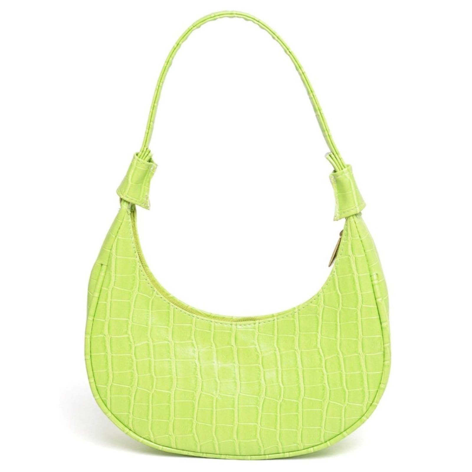 Vista principal Bolsa Feminina Anna Andrade Meia Lua Bolsa De Ombro Tiracolo Bolsa Média Tendência Anna Andrade verde