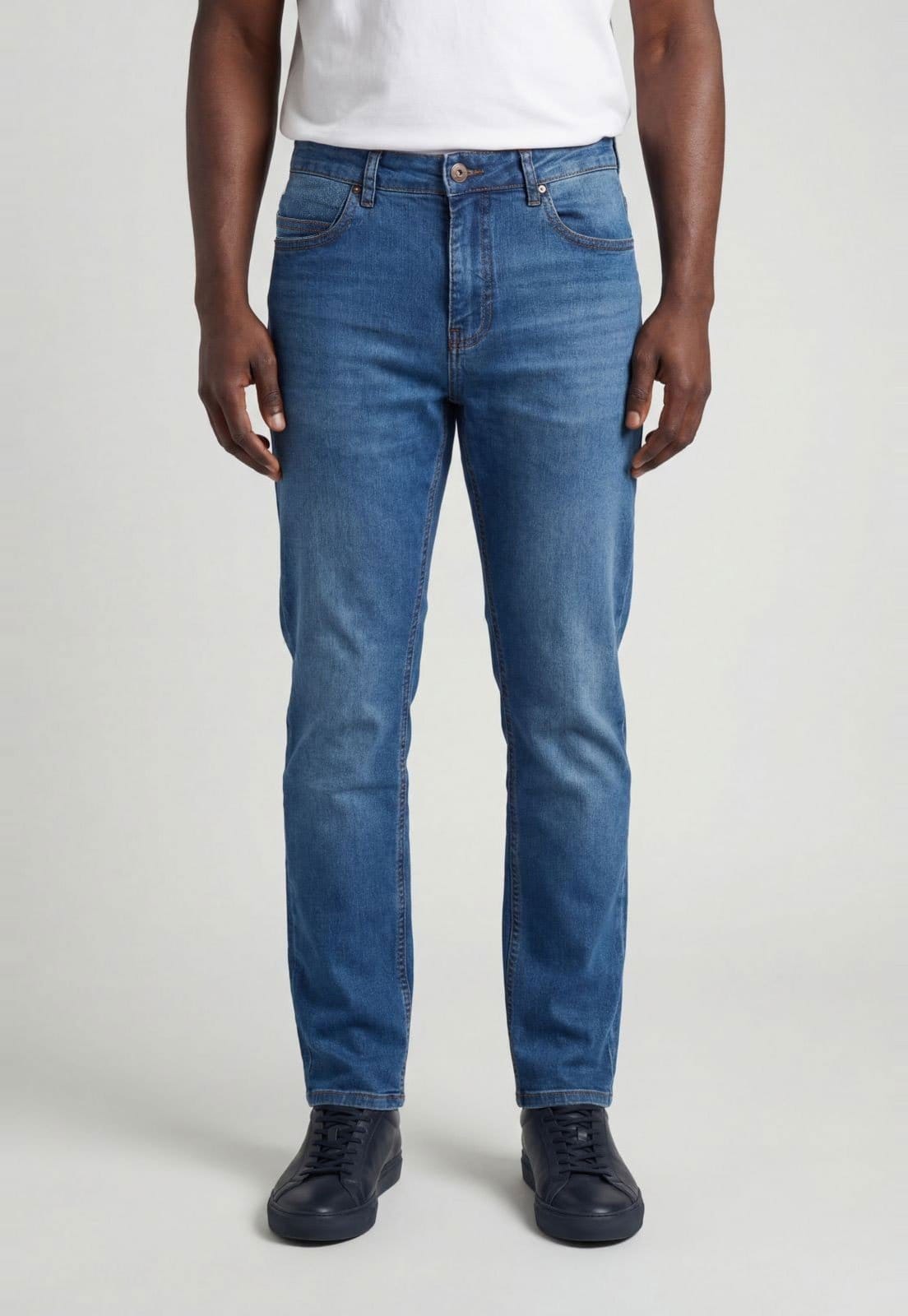 Vista principal Calça Jeans Masculina Reserva Slim Donato Reserva azul