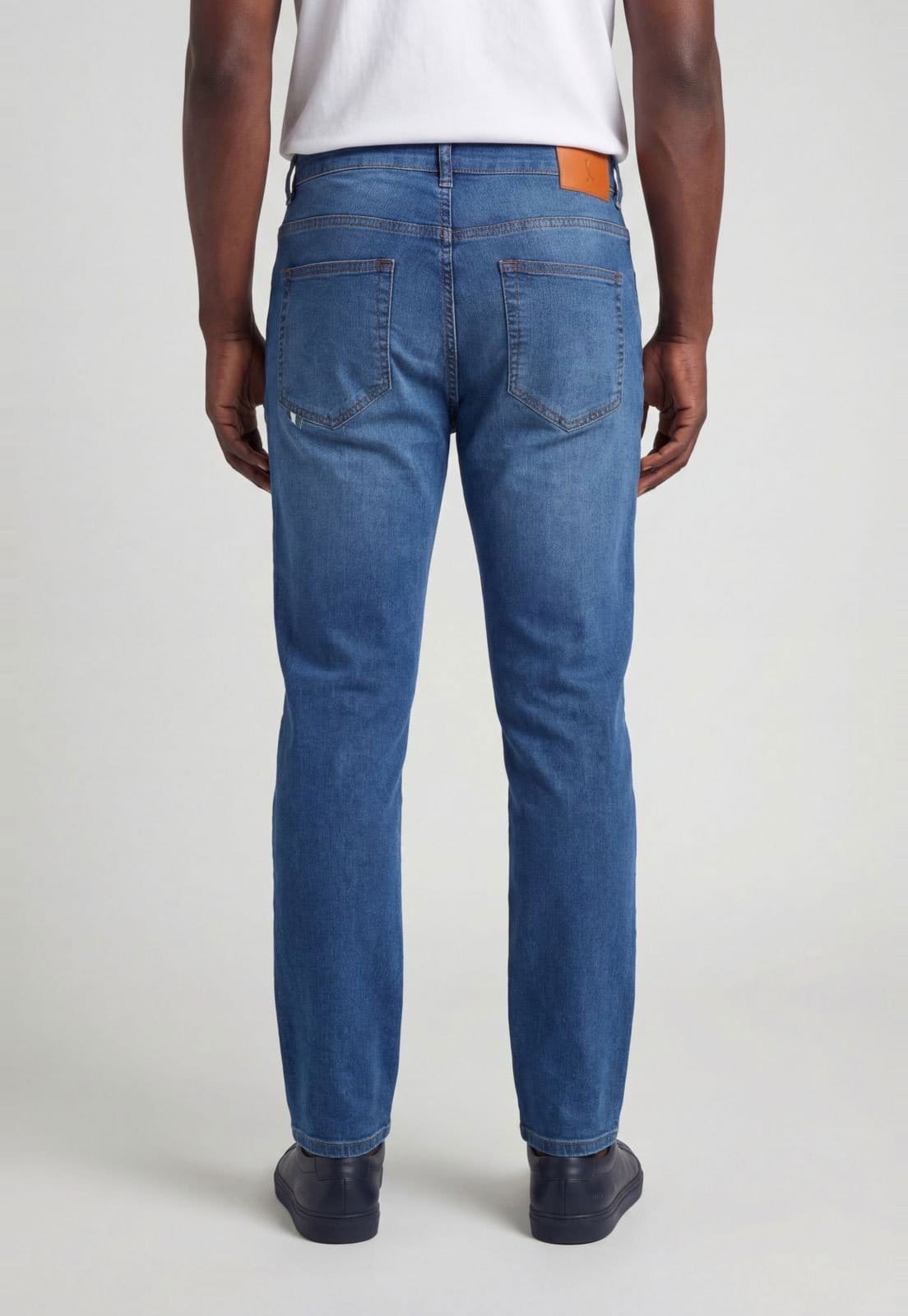 Vista 2 Calça Jeans Masculina Reserva Slim Donato Reserva azul